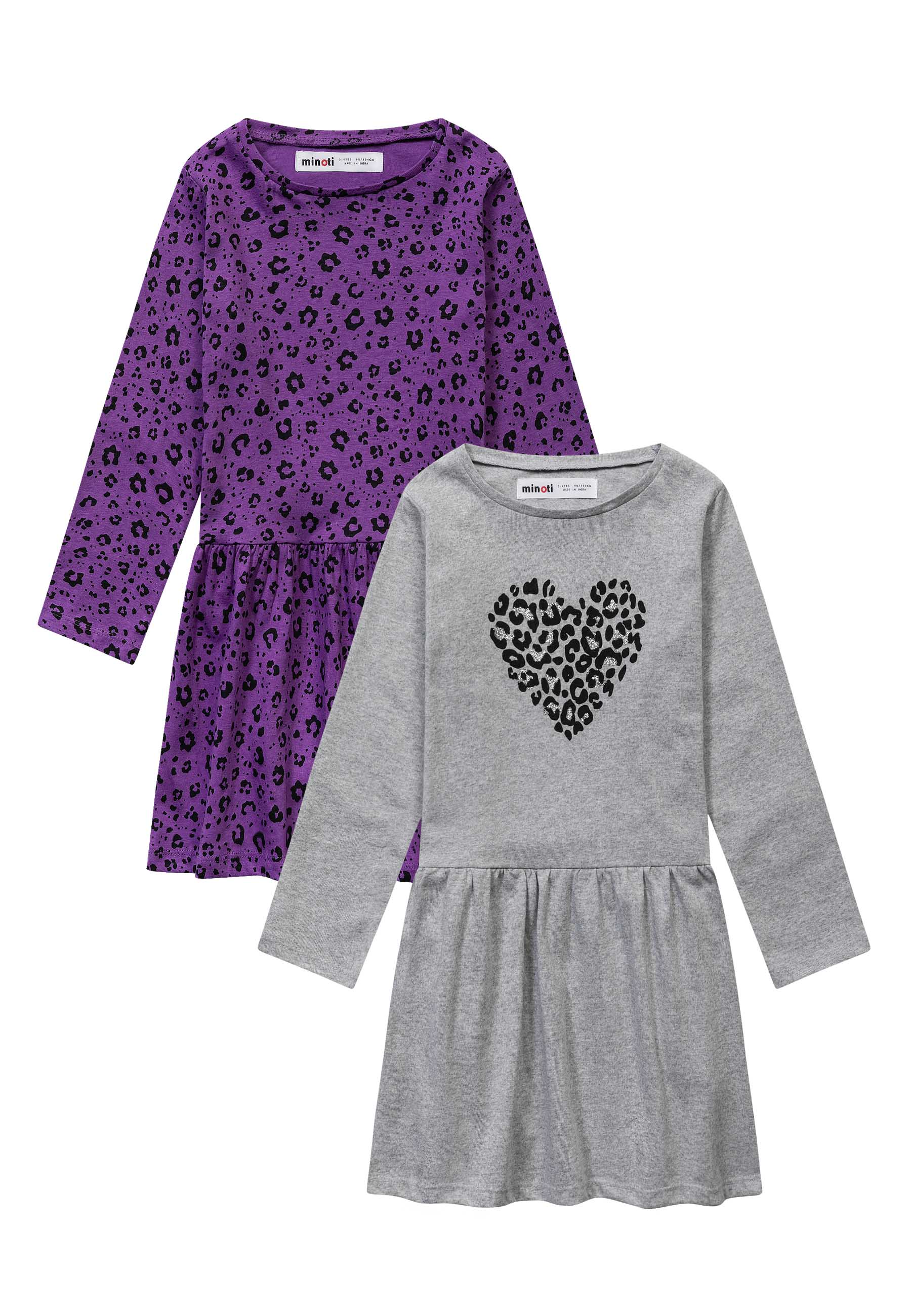 Girls Two Pack of Long Sleeve Dresses