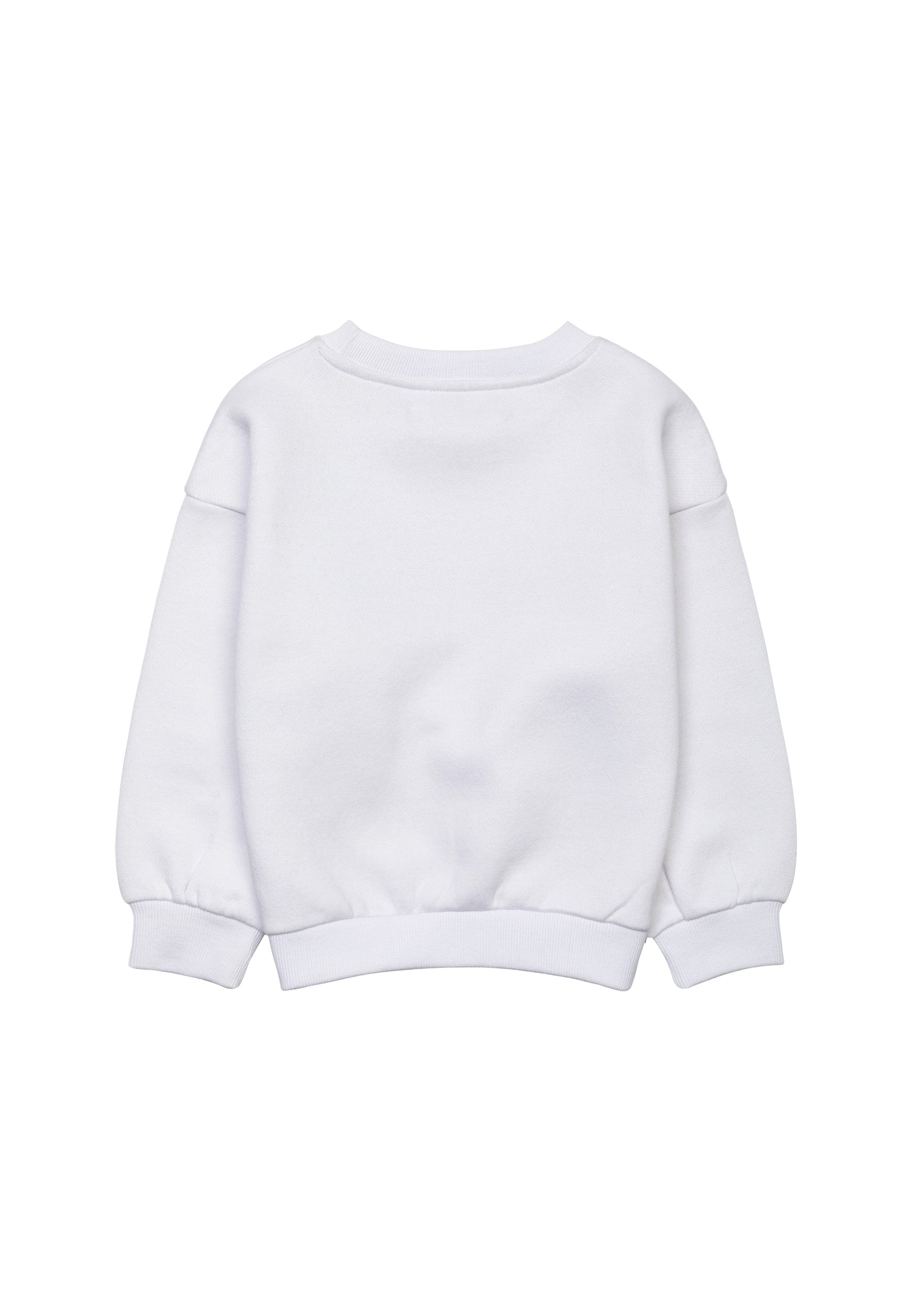 Girls White Love Fleece Sweatshirt