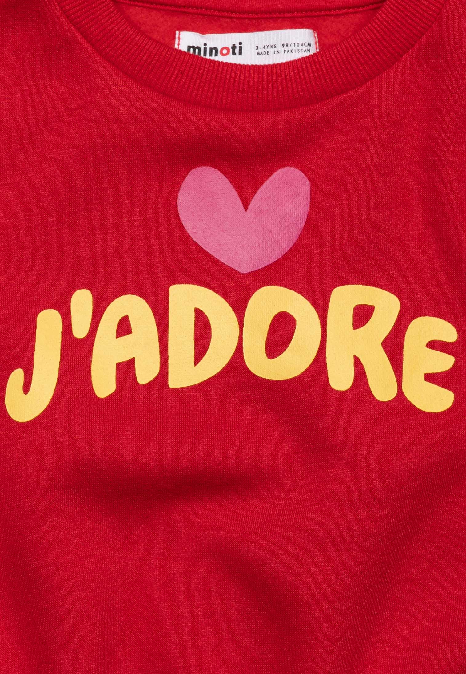 Girls Red J'ADORE Fleece Sweatshirt