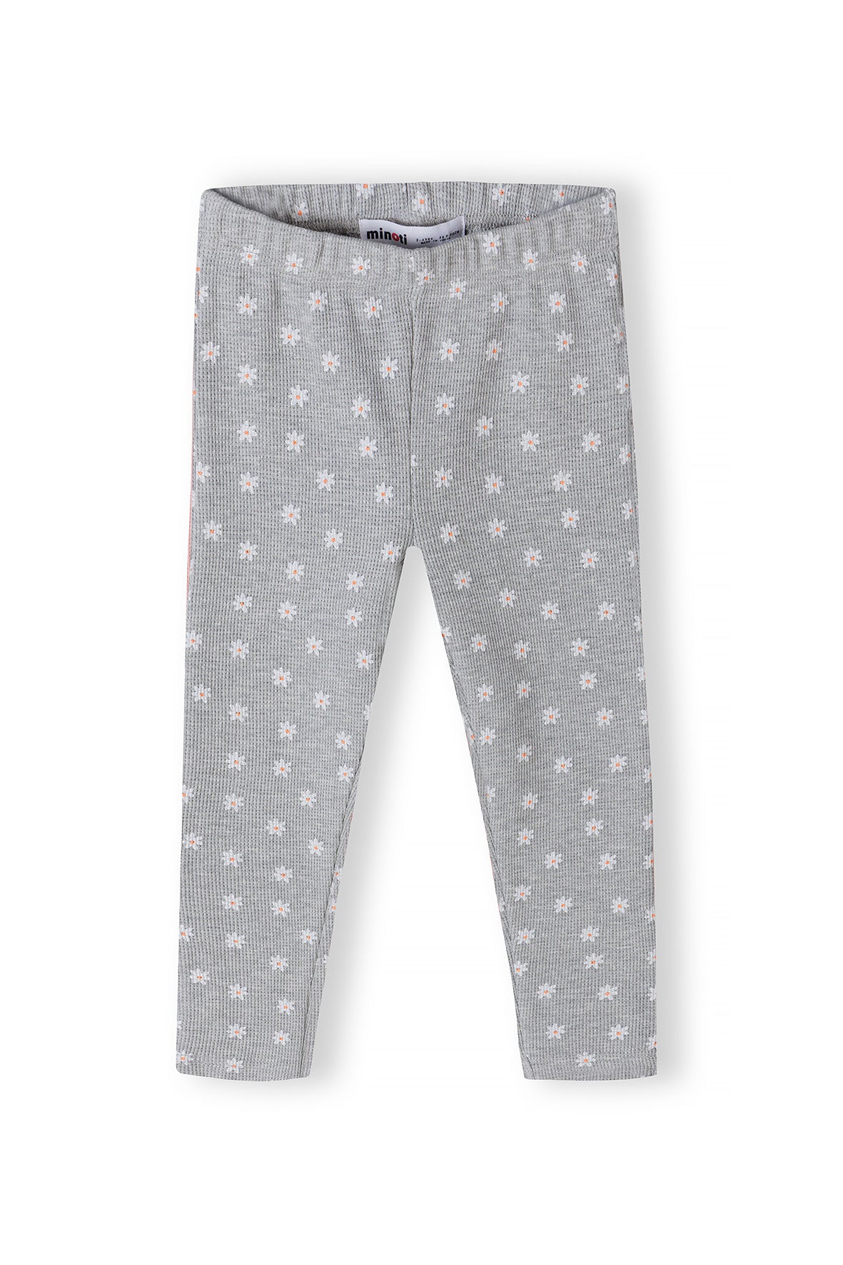 Girls Waffle Grey Marl AOP Legging