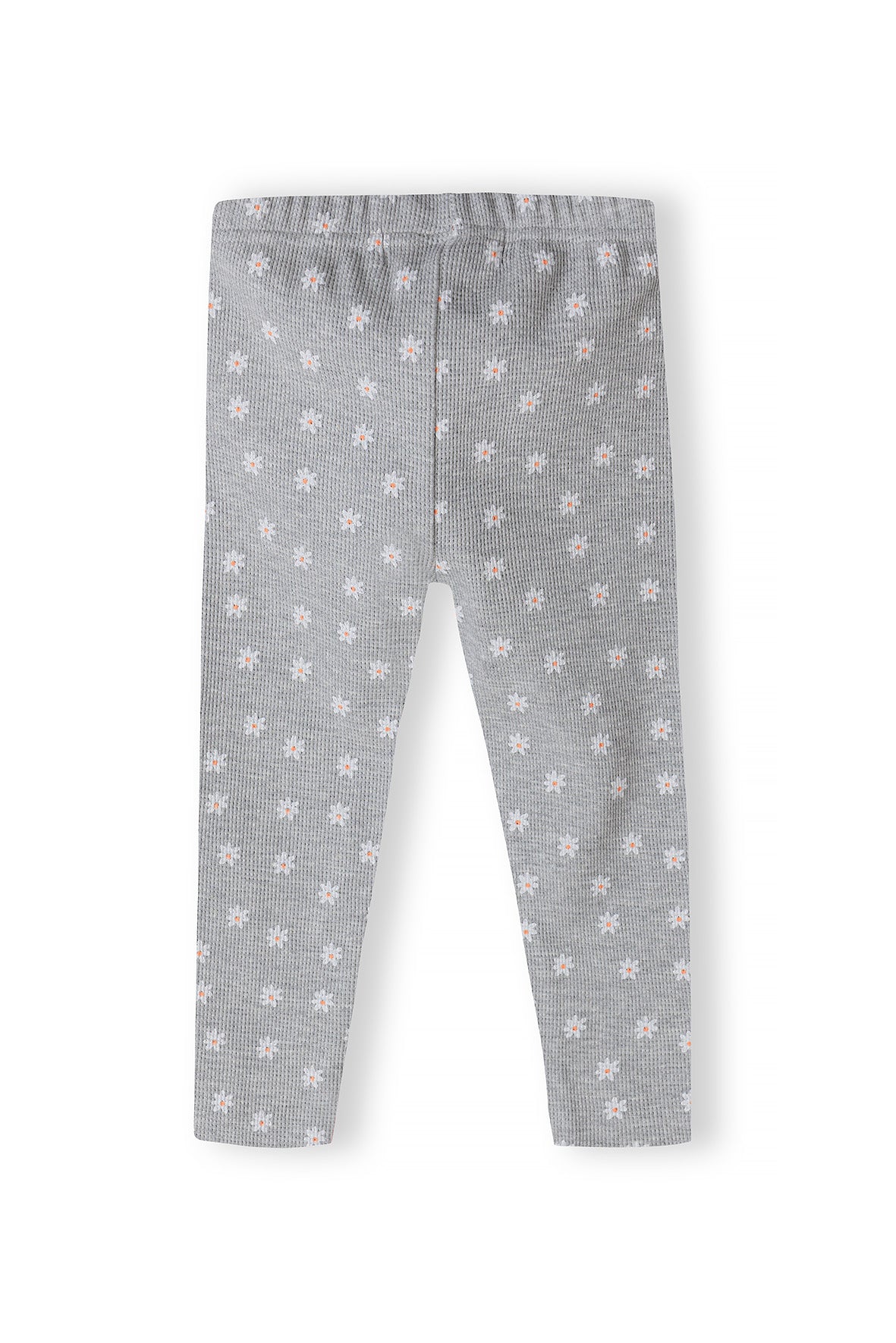 Girls Waffle Grey Marl AOP Legging