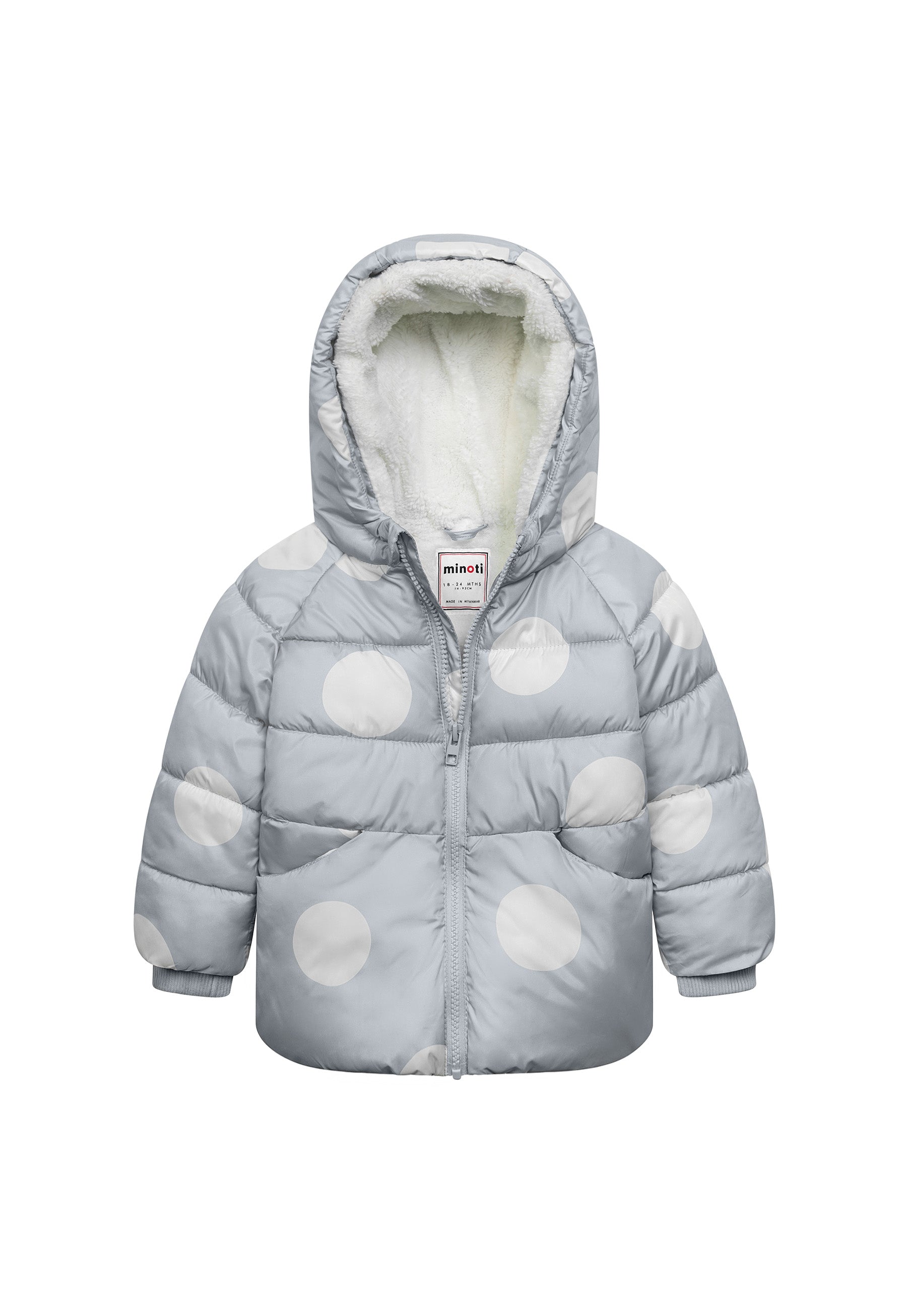 Girls Spotty Puffer Jacket