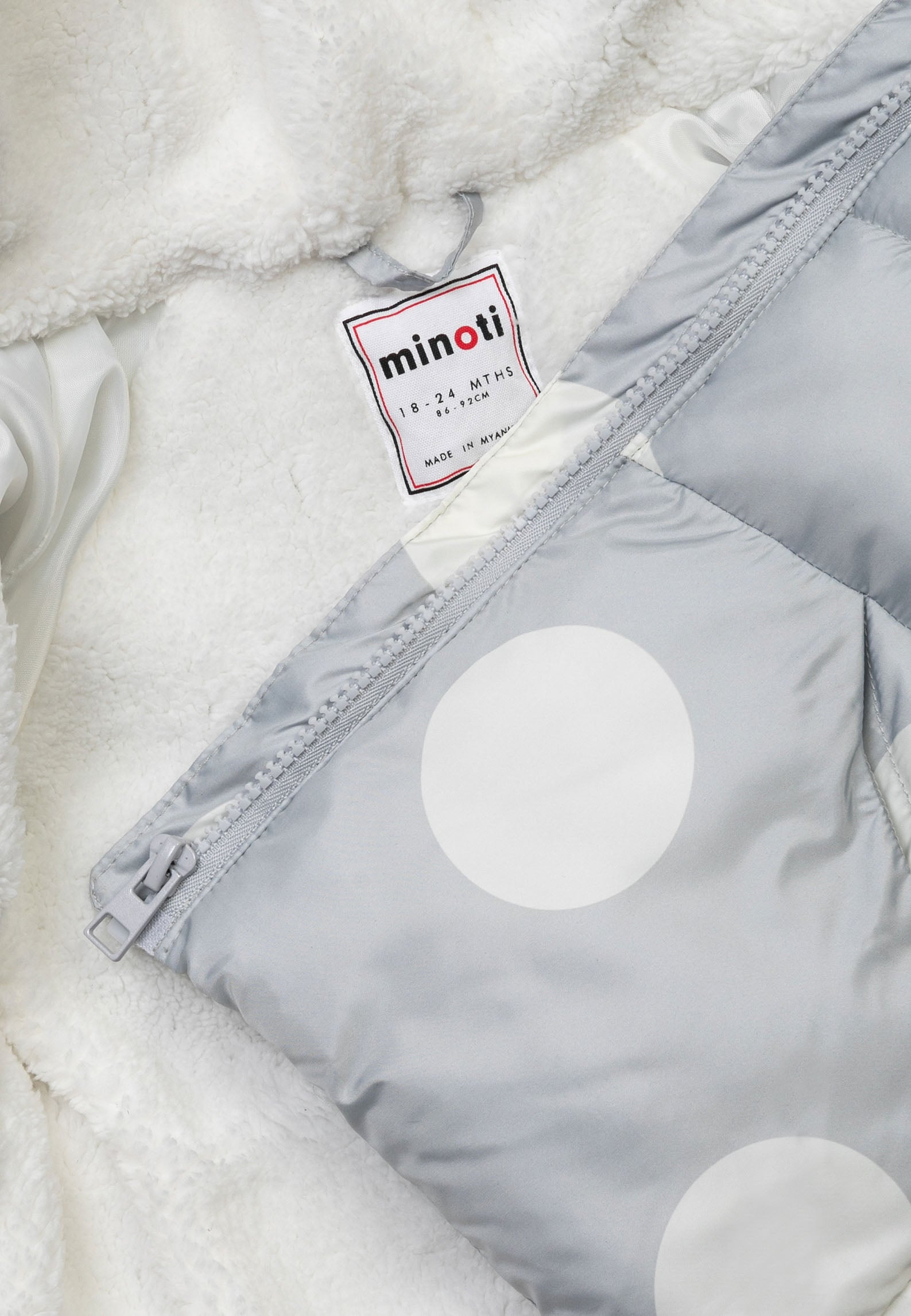 Girls Spotty Puffer Jacket