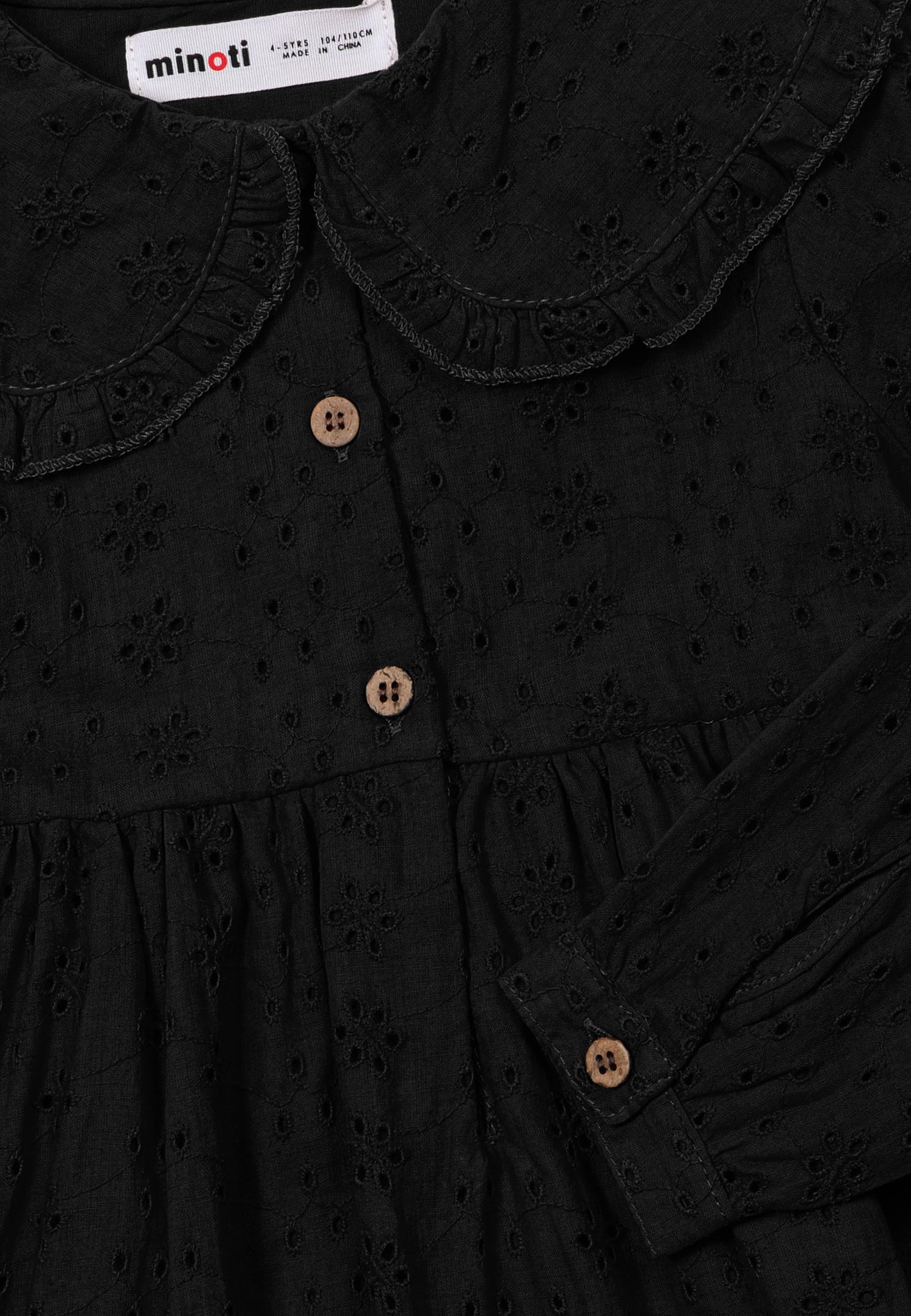 Girls Boderie Dress with Collar