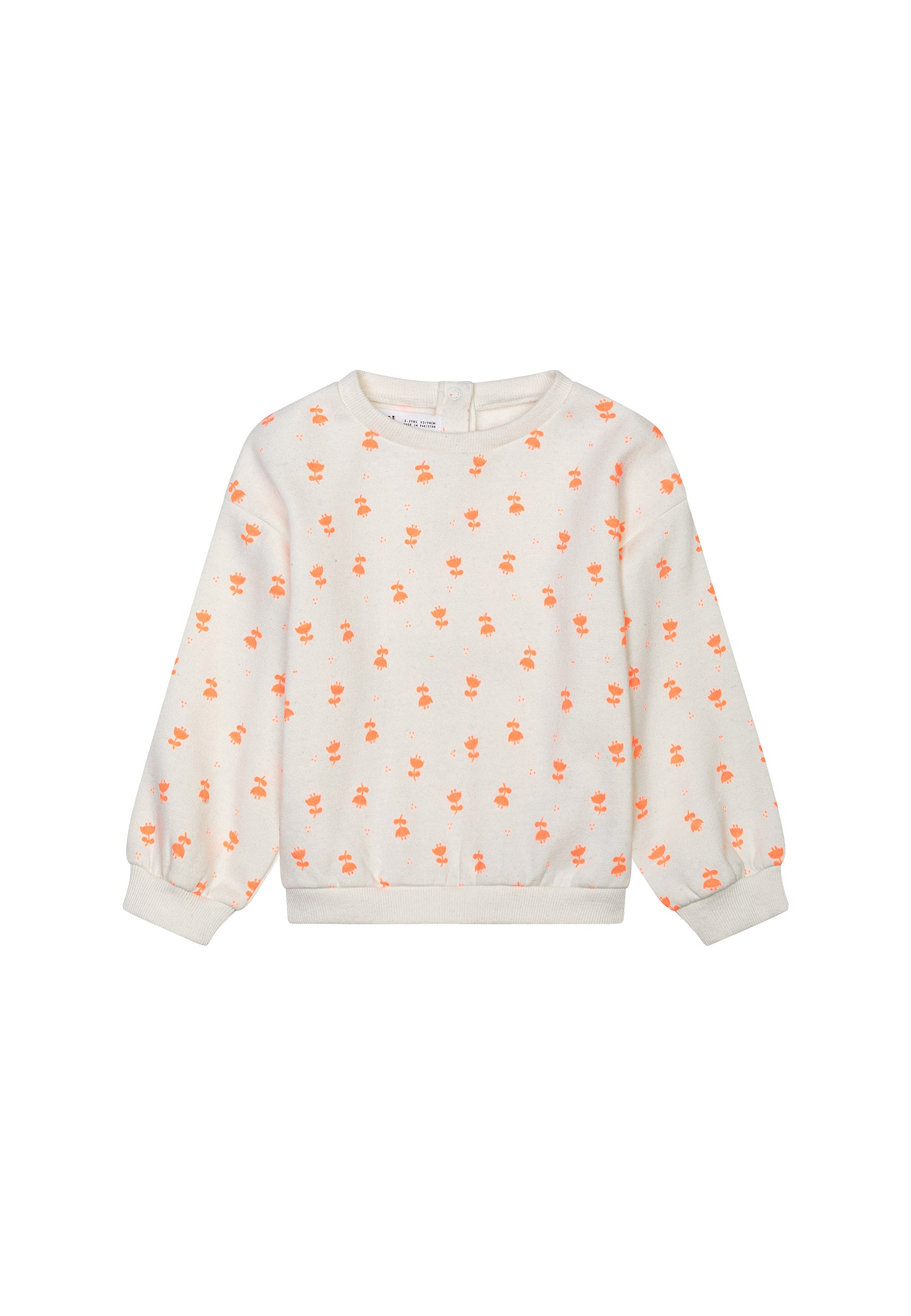 Girls 2PC Cream AOP Top And Blue Pant