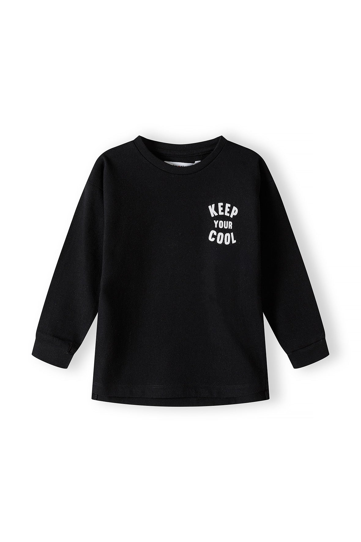 Boys Keep Your Cool Long Sleeve Black T-Shirt