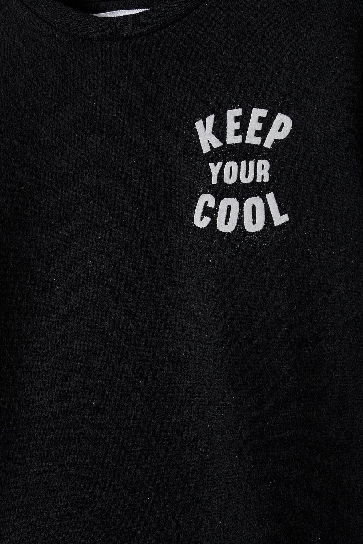 Boys Keep Your Cool Long Sleeve Black T-Shirt