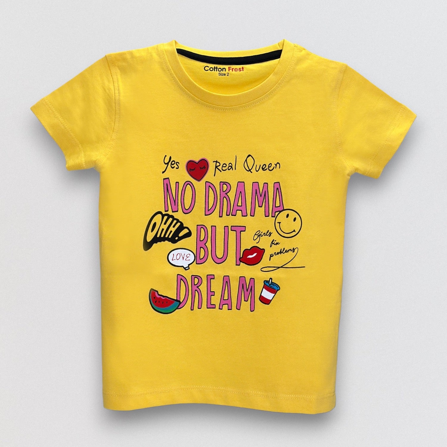 Girls 100% Premium Cotton T-Shirts 3 Pack B (2yrs-8yrs)