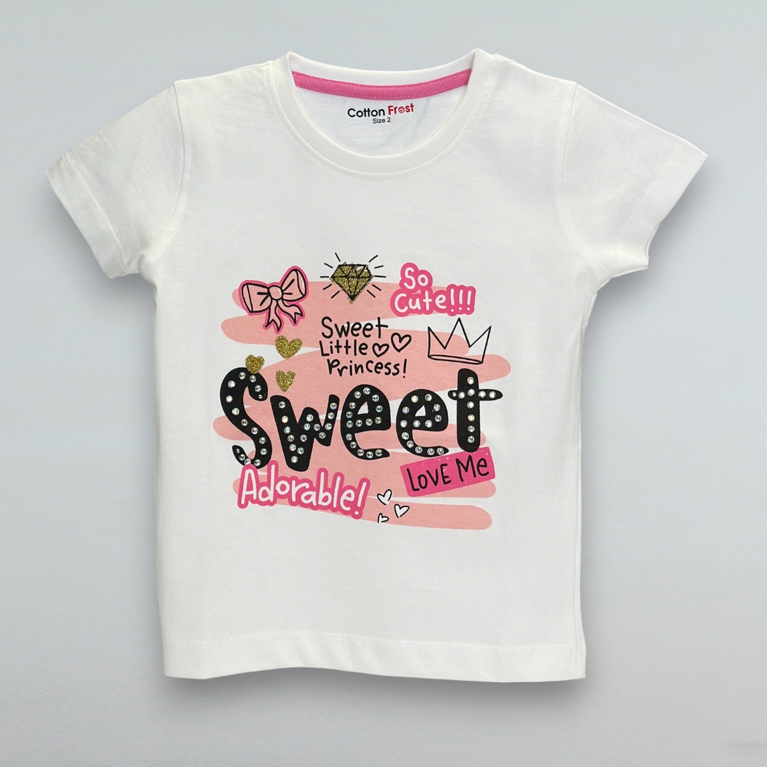 Girls 100% Premium Cotton T-Shirts 3 Pack B (2yrs-8yrs)