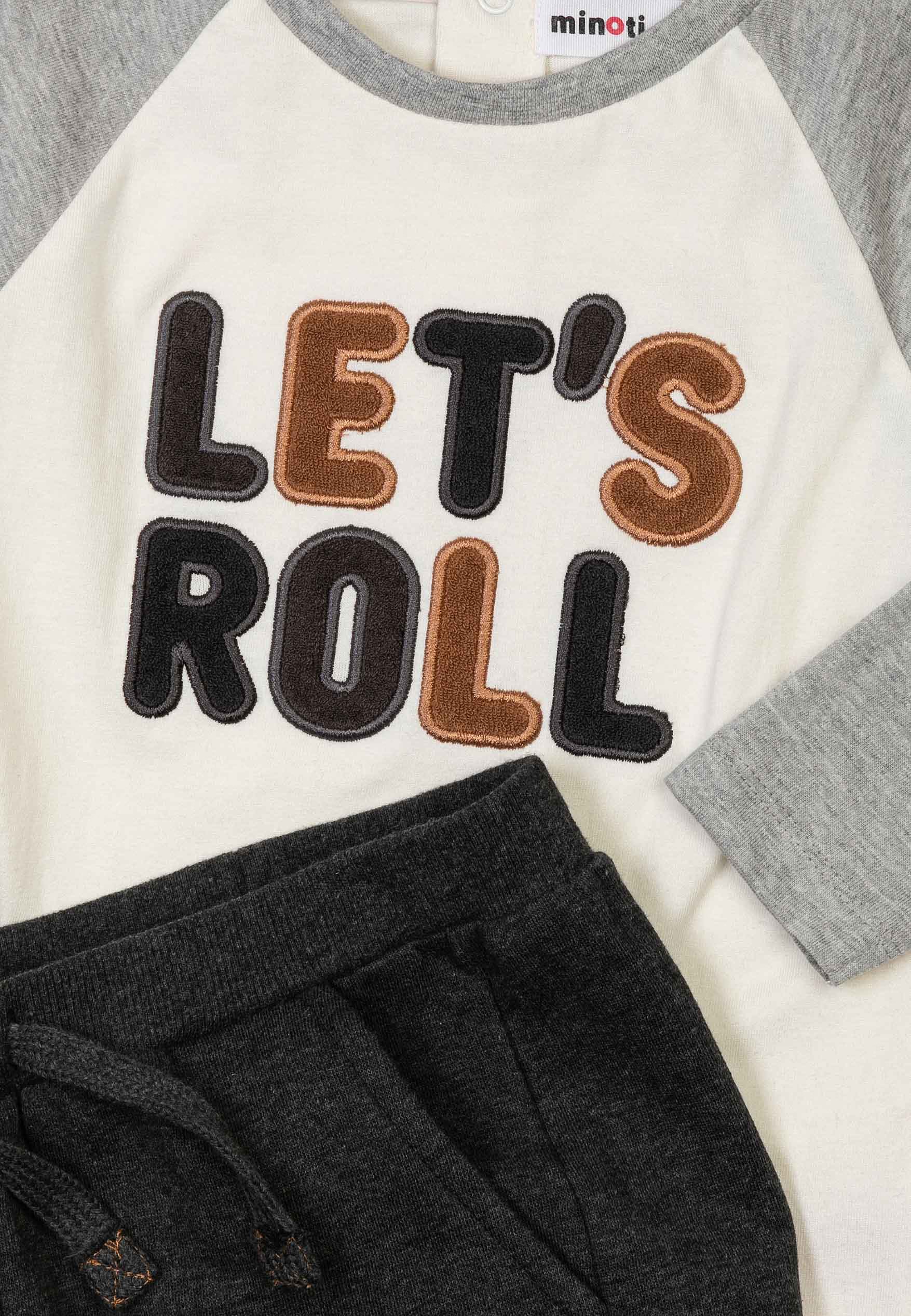 Boys 2PC Long Sleeve Top & Fleece Jogpant