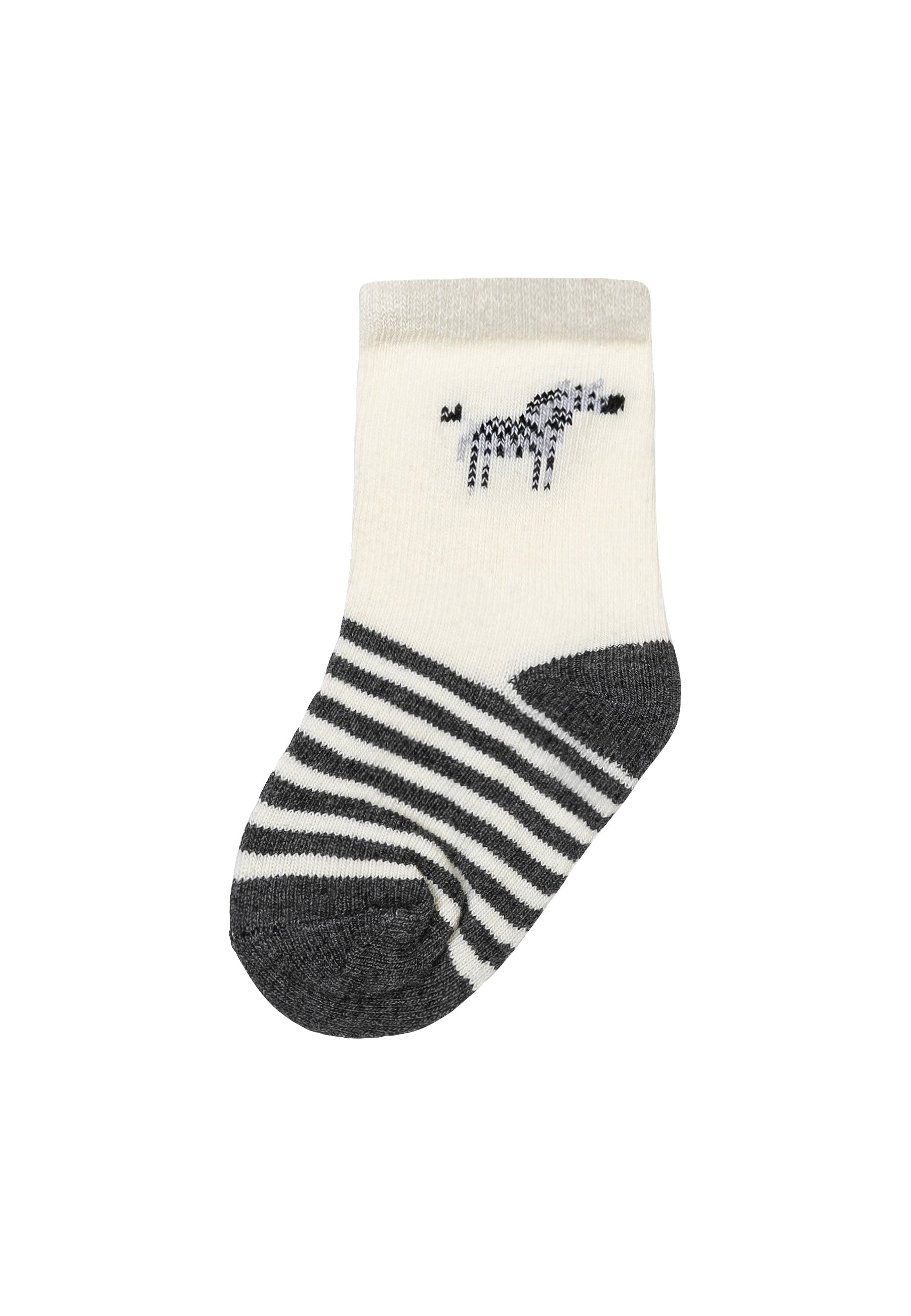 Boys 3 Pack Zebra Knitted Socks
