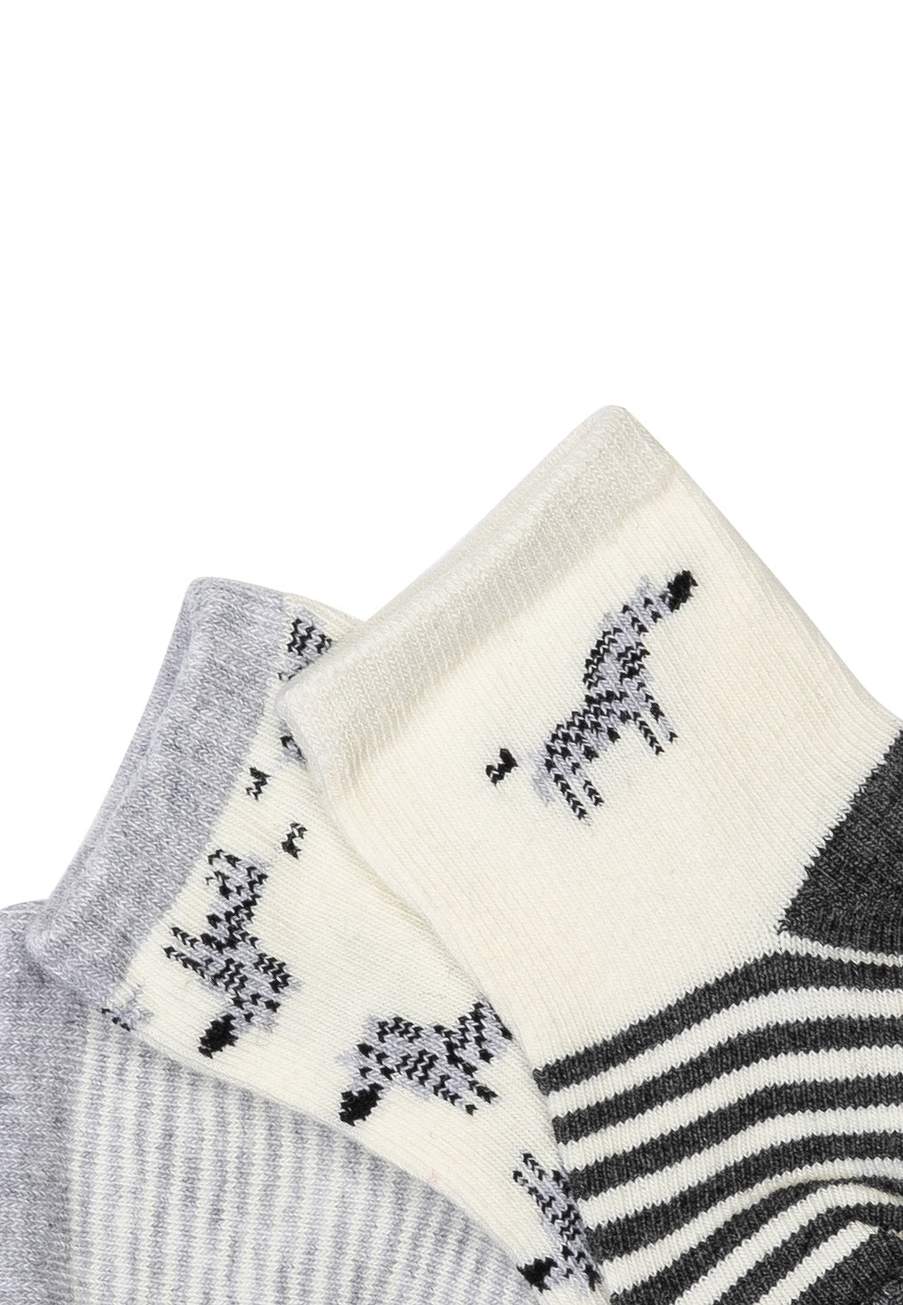 Boys 3 Pack Zebra Knitted Socks