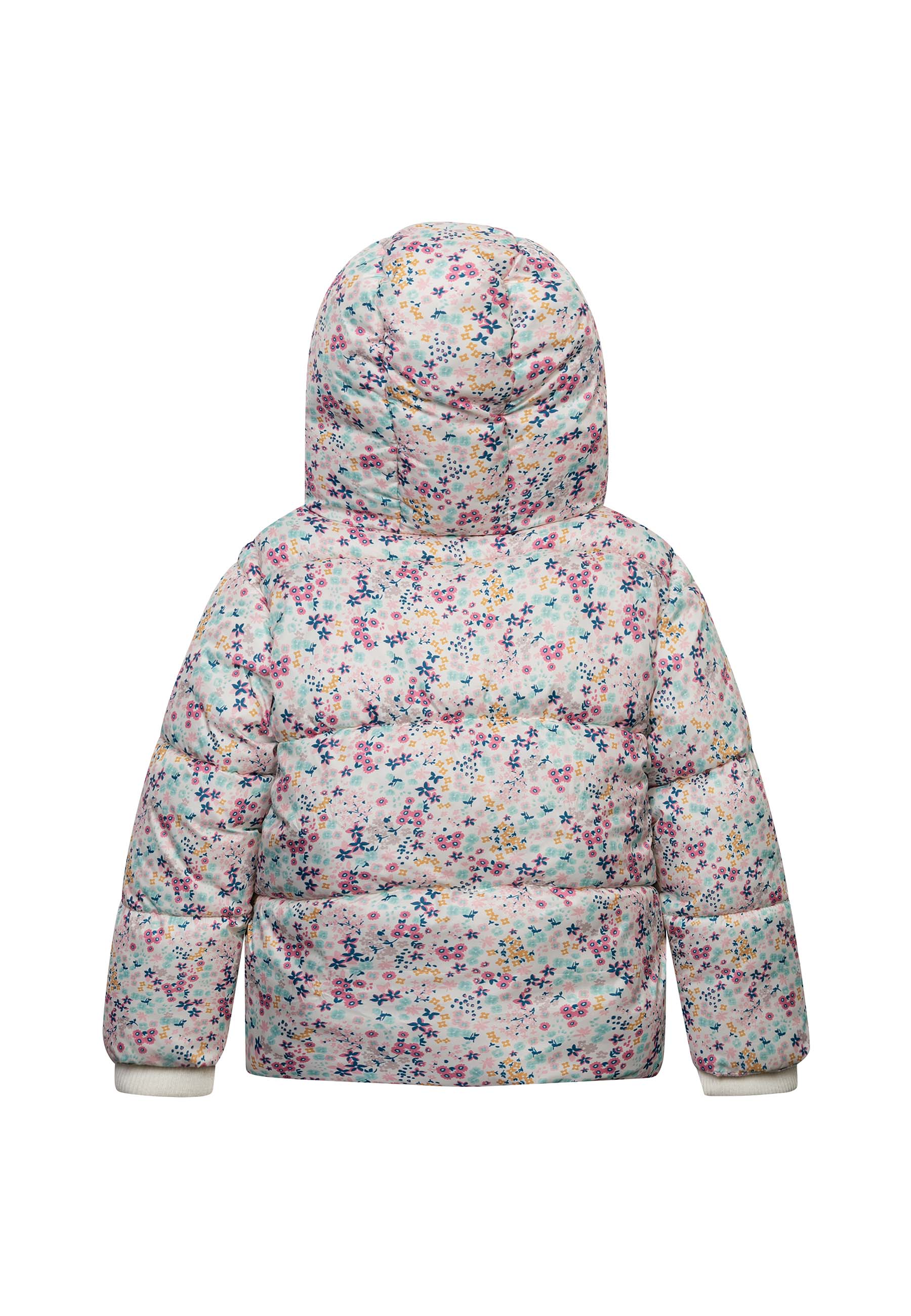 Girls Floral Printed Puffer jacket