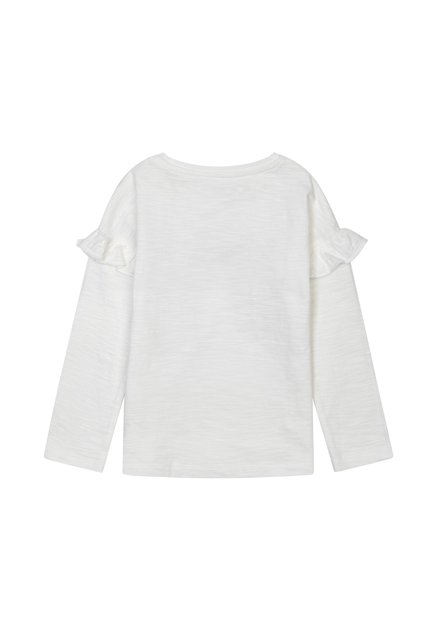Girls Long Sleeve Rainbow Cream T-Shirt