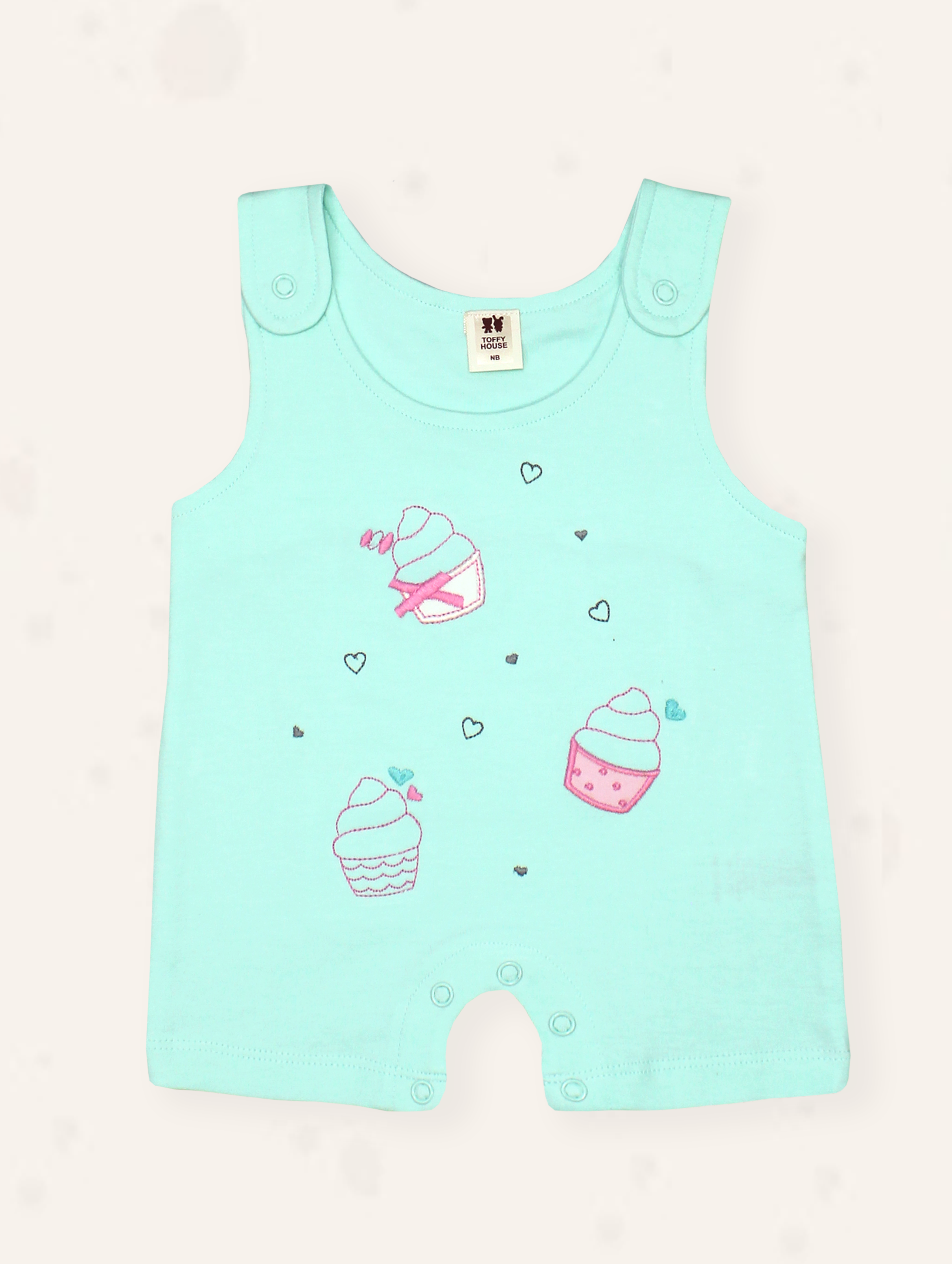 Mint Cupcake Romper Set