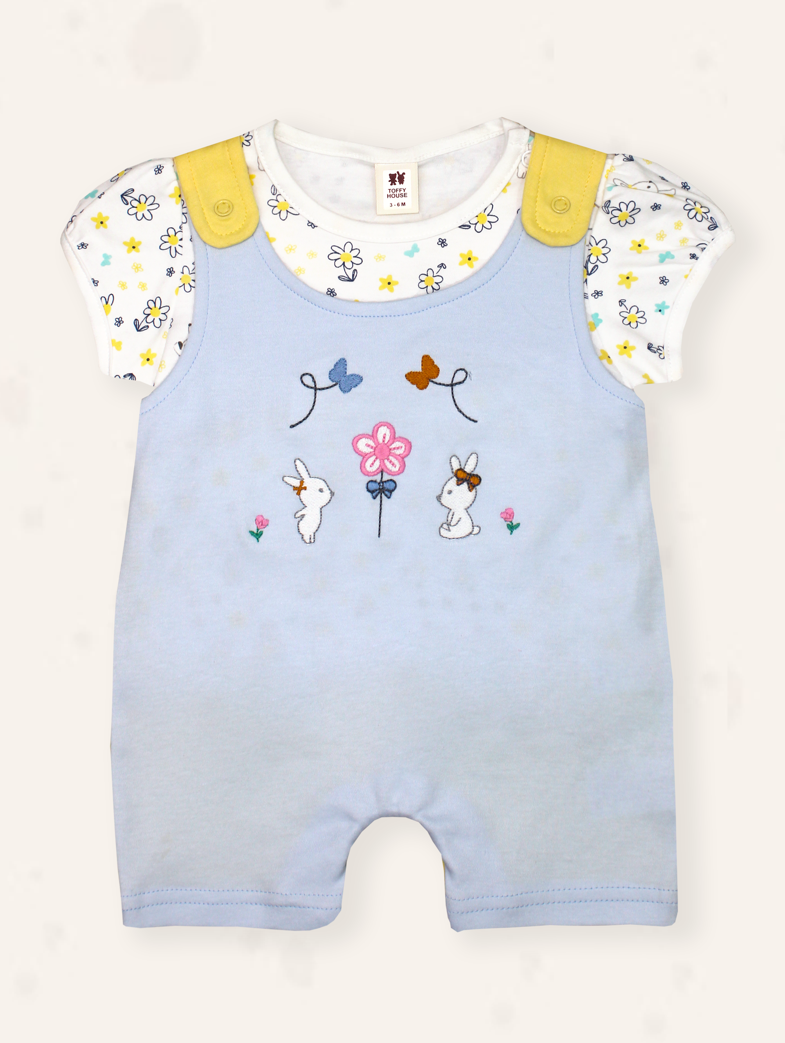 Bunny Blooms Baby Romper