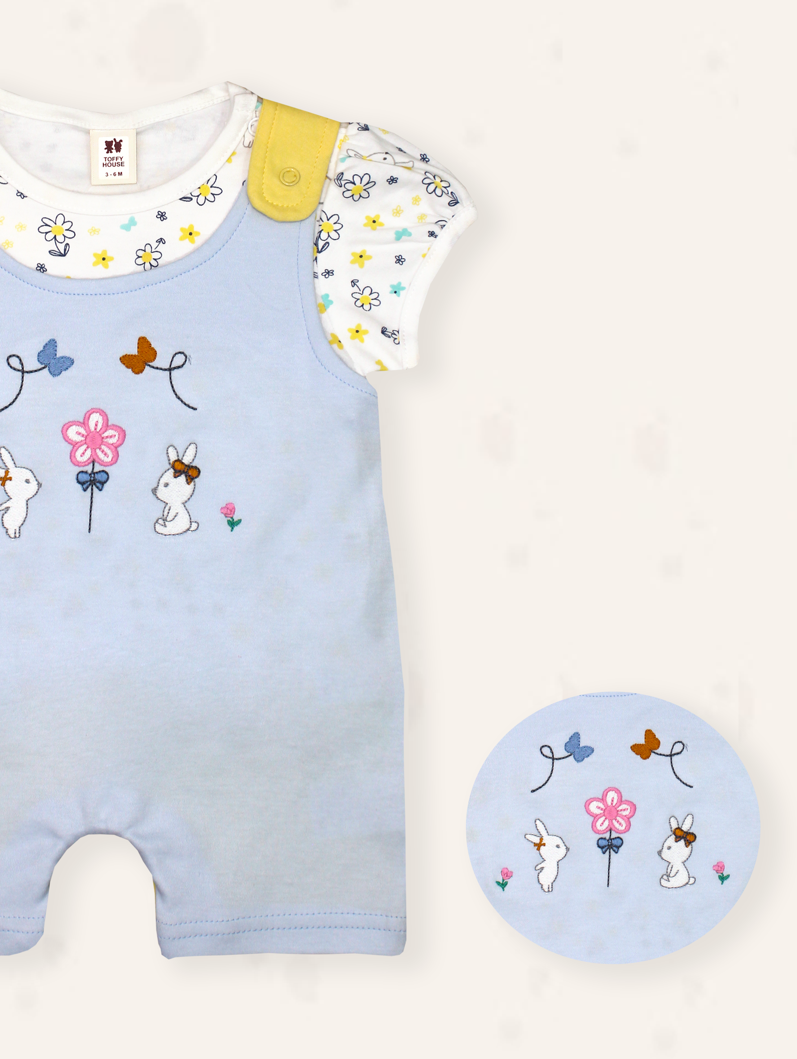 Bunny Blooms Baby Romper