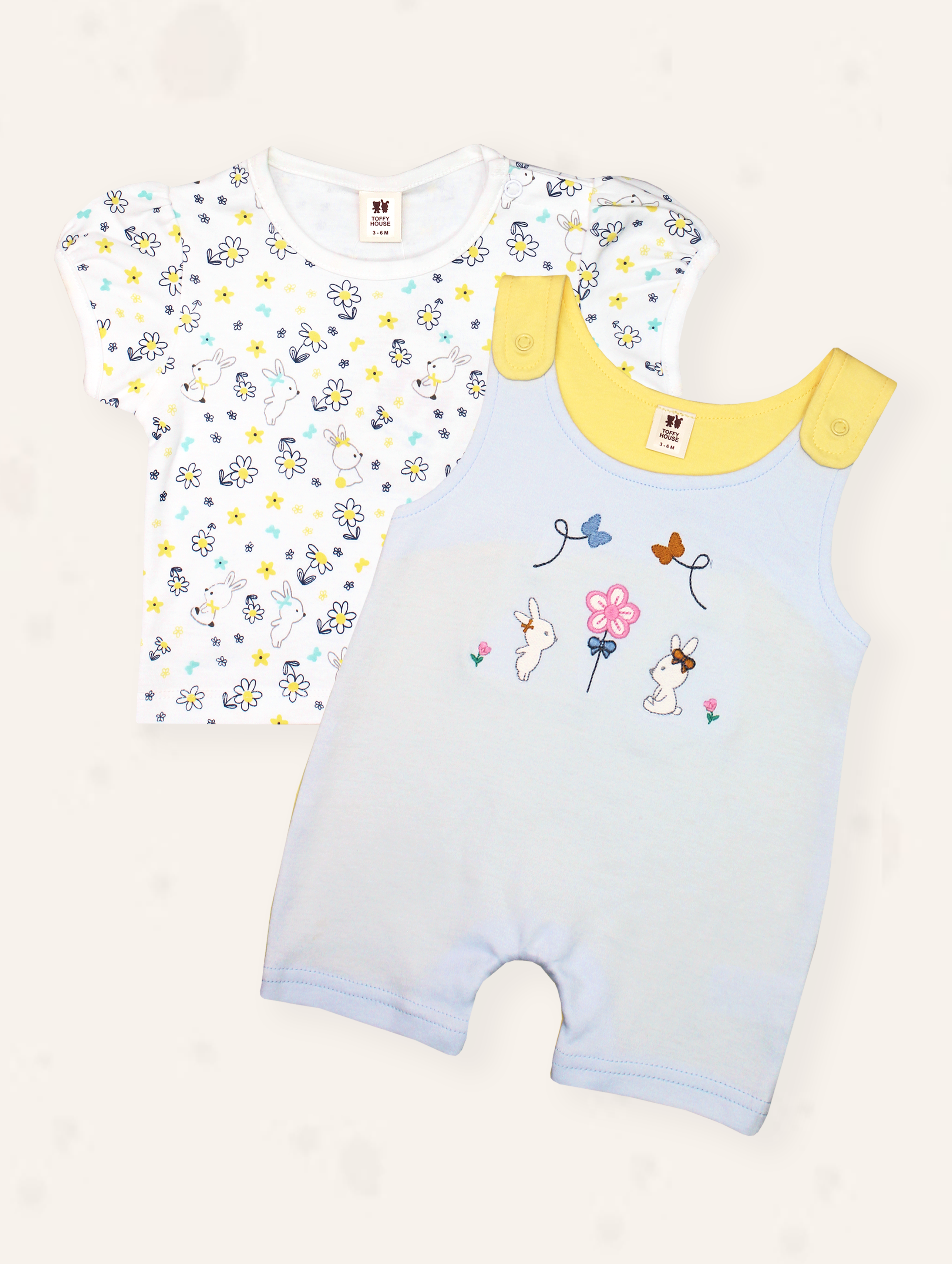 Bunny Blooms Baby Romper