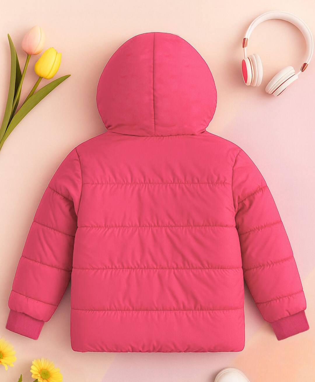 Girls Pink Puffer Jacket