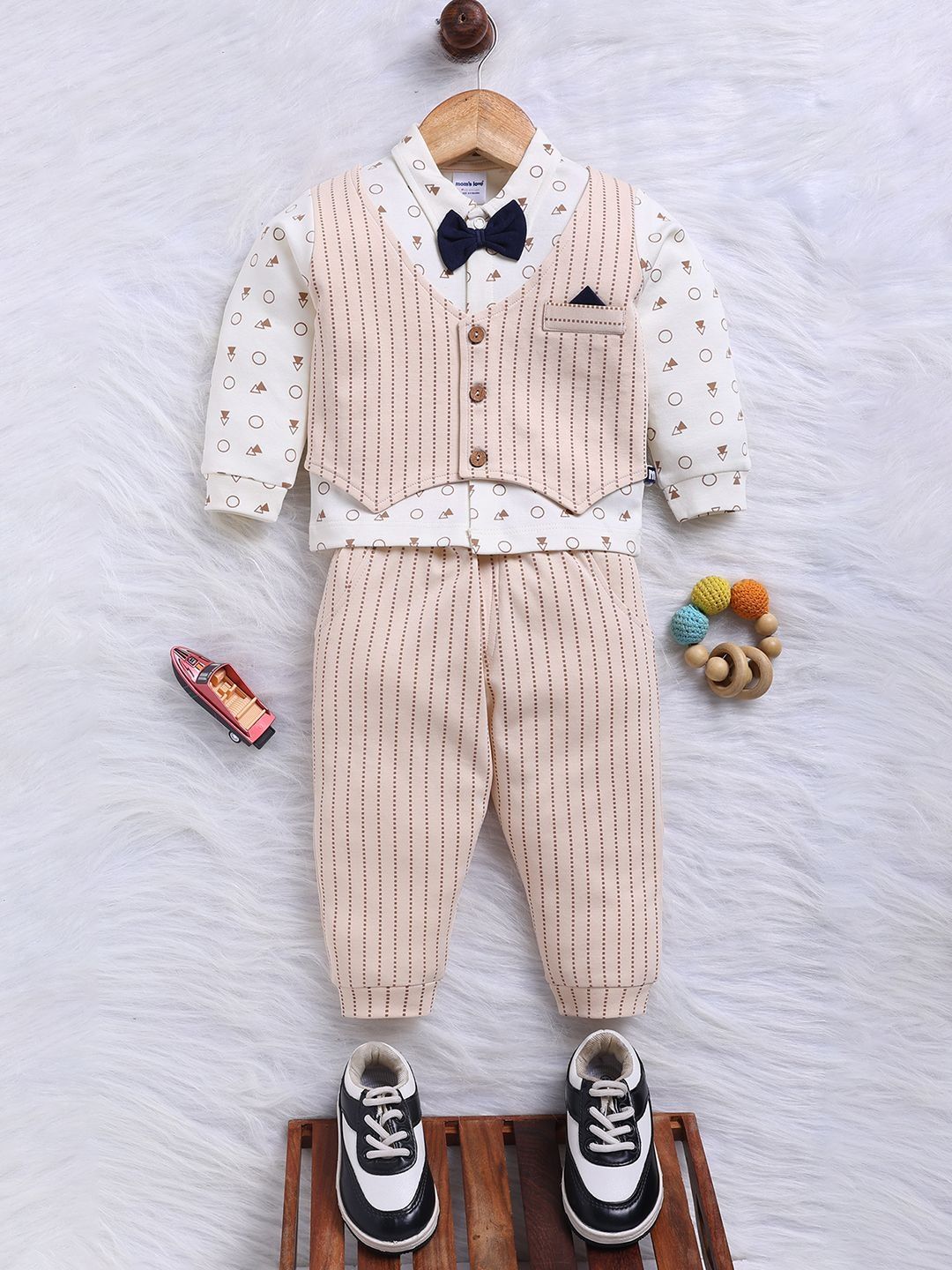 Luxury Baby Beige Formal Suit Set