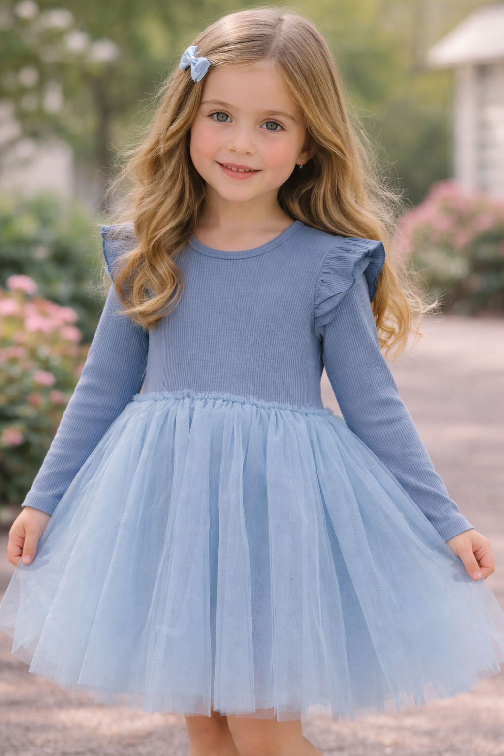 Elegant Blue Tulle Dress