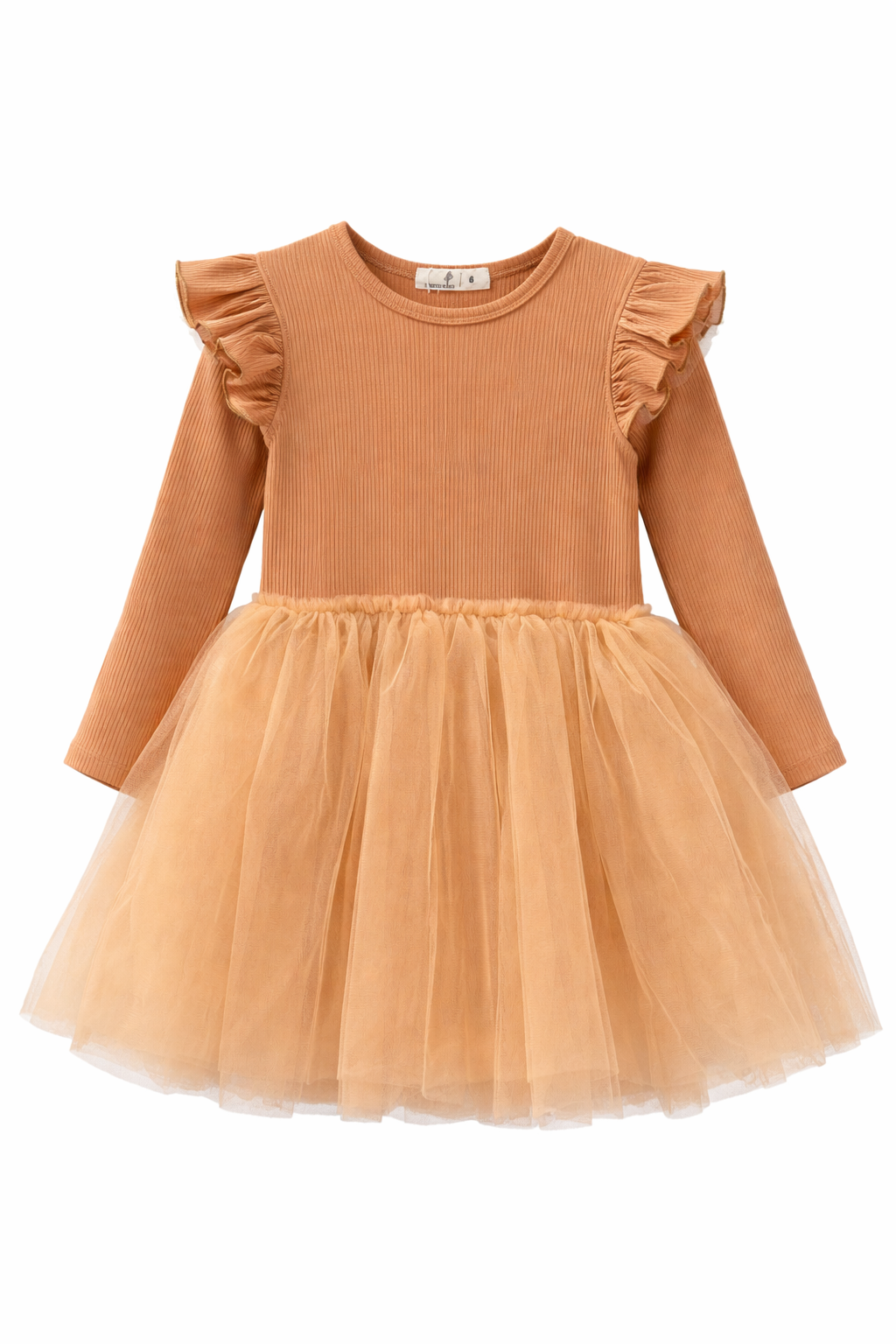 Elegant Caramel Tulle Dress