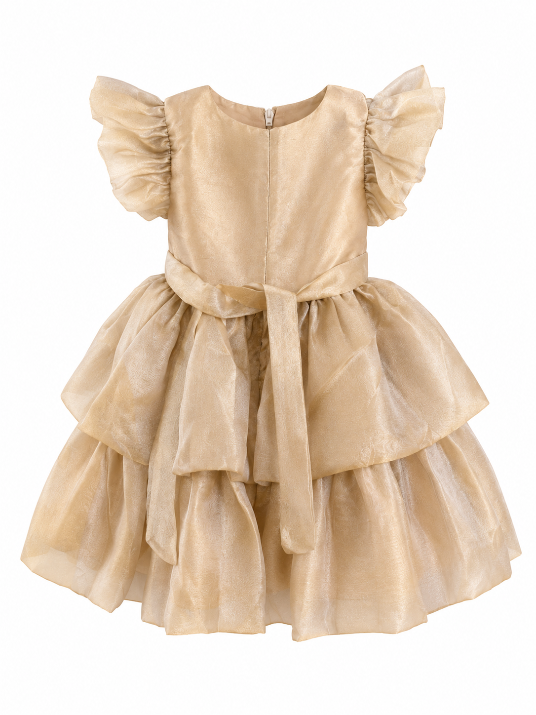 Champagne Gold Princess Party Dress for Girls