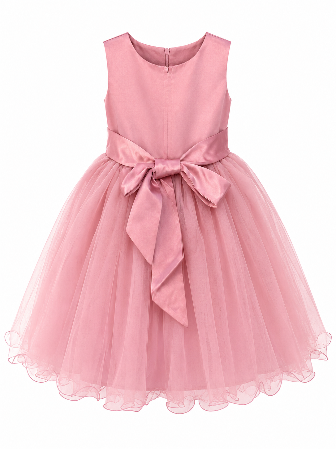 Blush Pink Embroidered Princess Party Dress for Girls