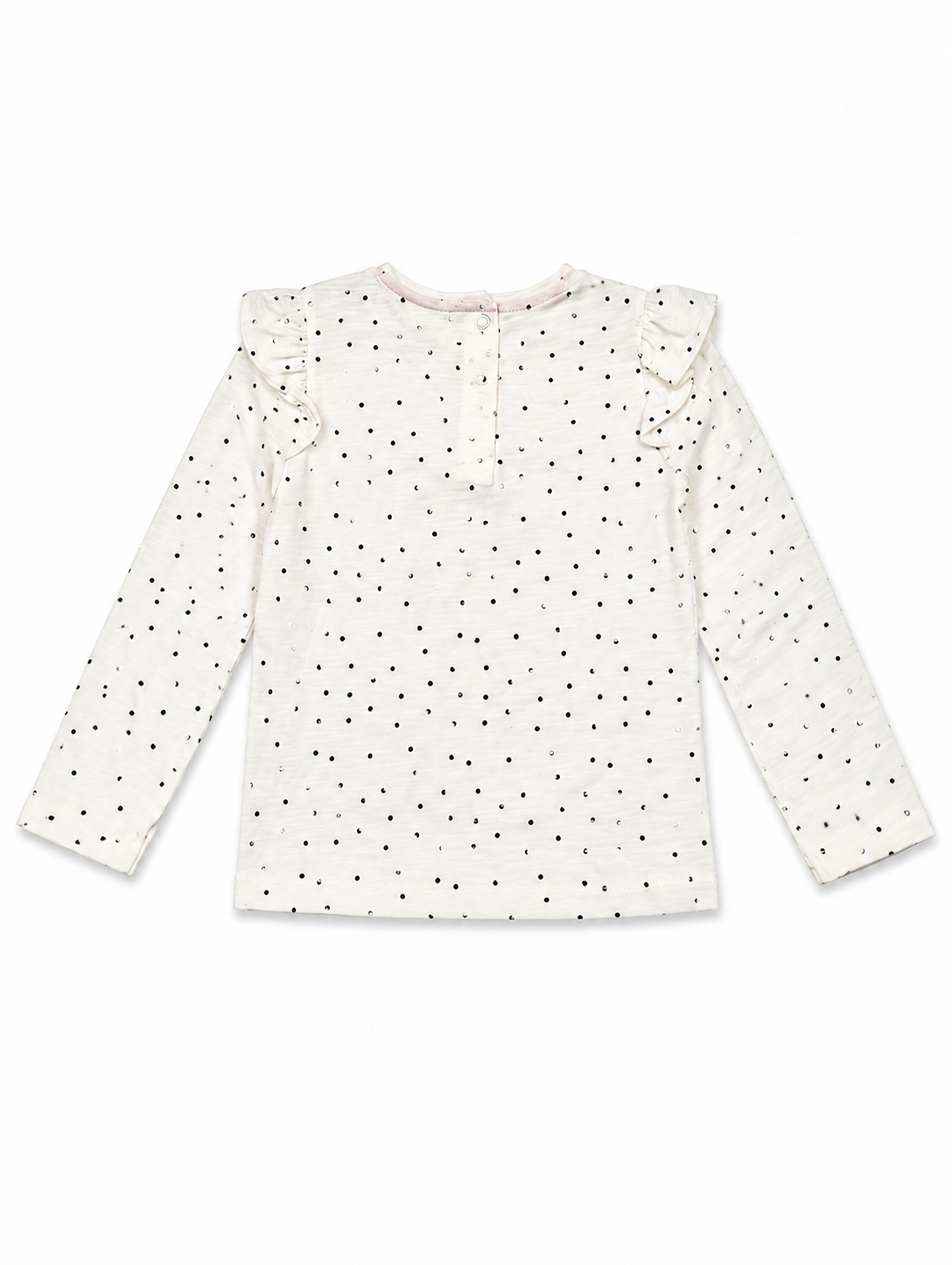 Mothercare Girls Love & Smiles Long Sleeve Top – Cream