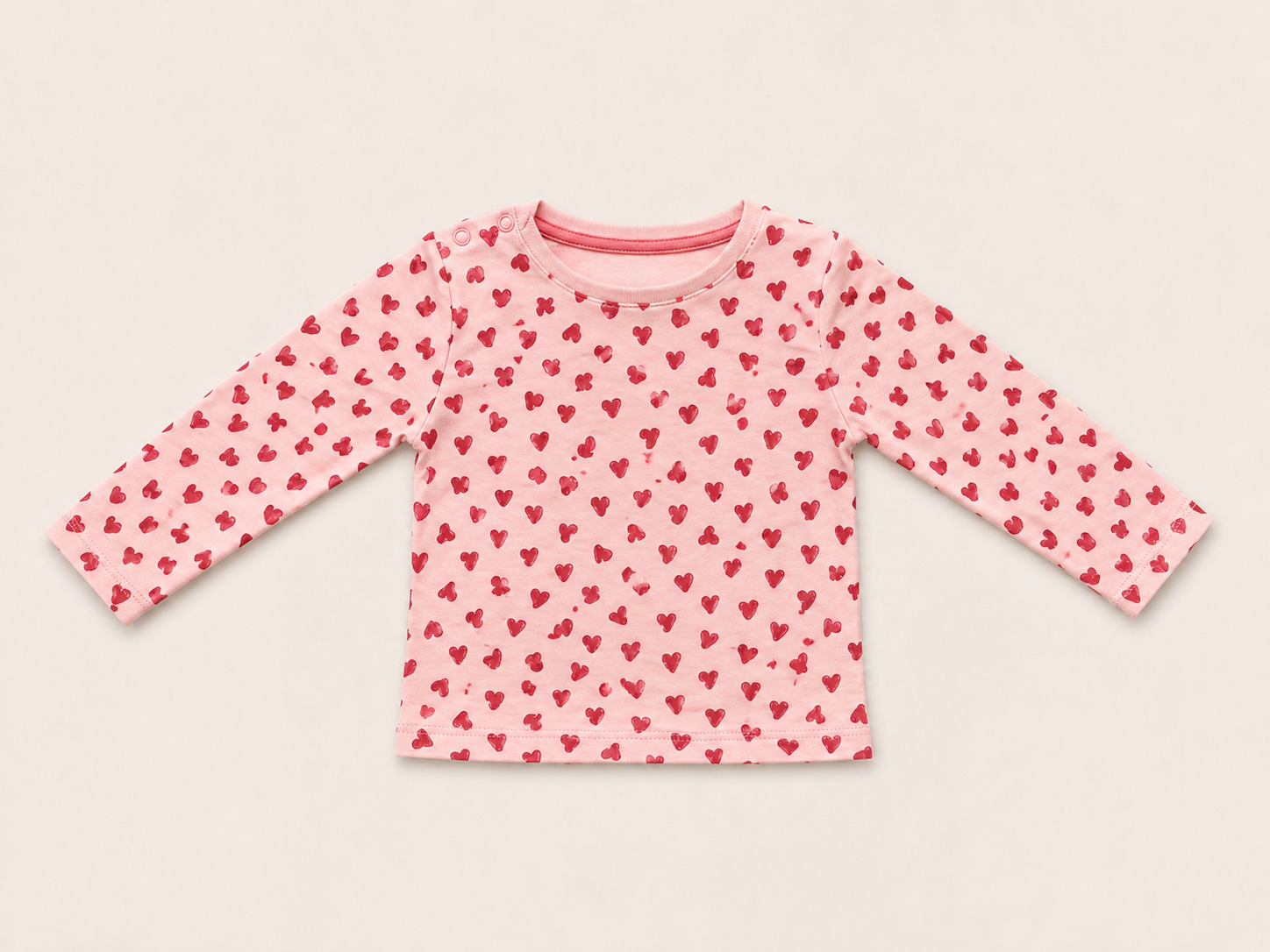 Mothercare 3-Pack Girls Long Sleeve Cotton Tops – Heart & Kitty Collection