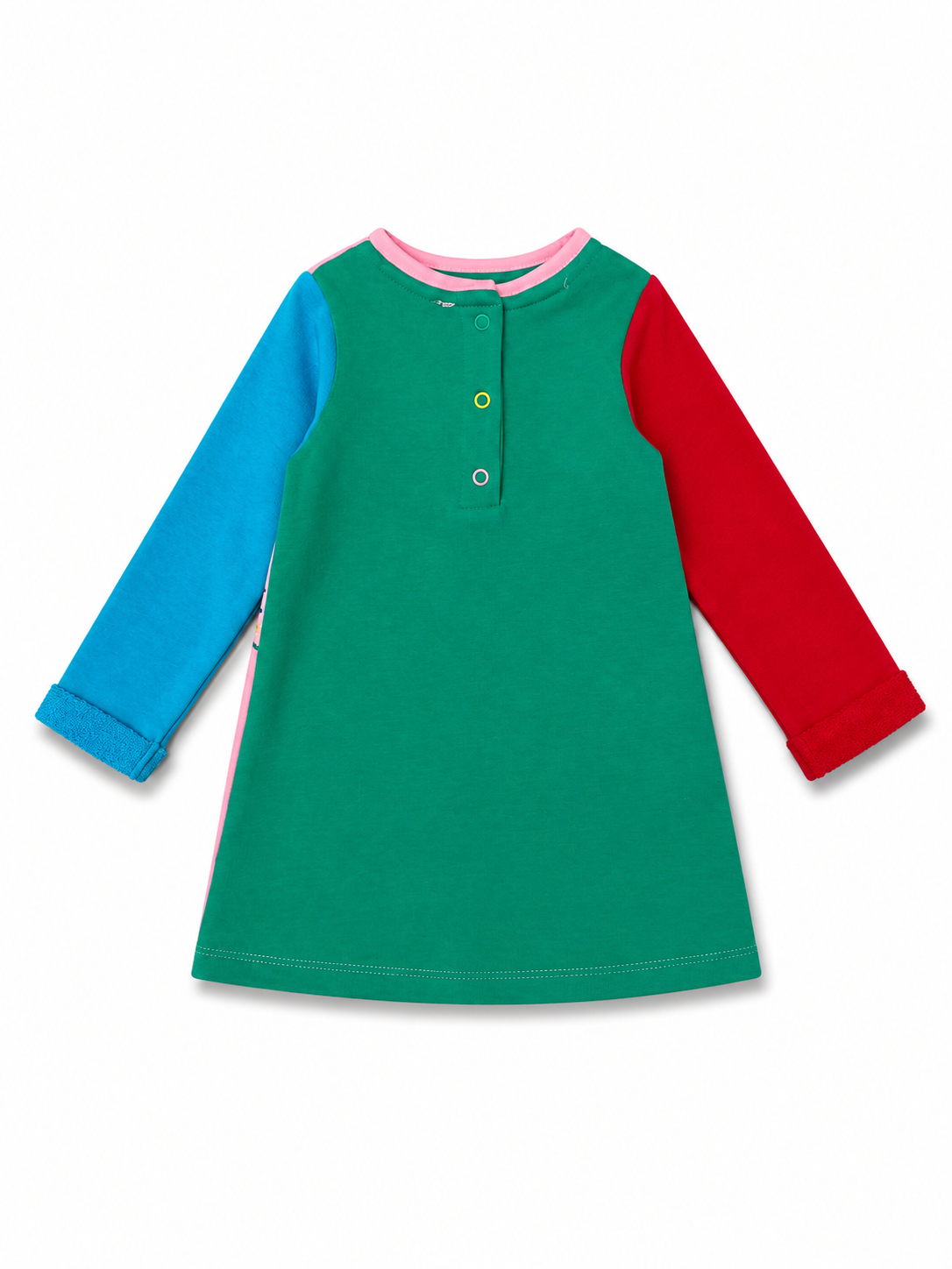 Mothercare Girls Colourblock Pocket Dress – Pink