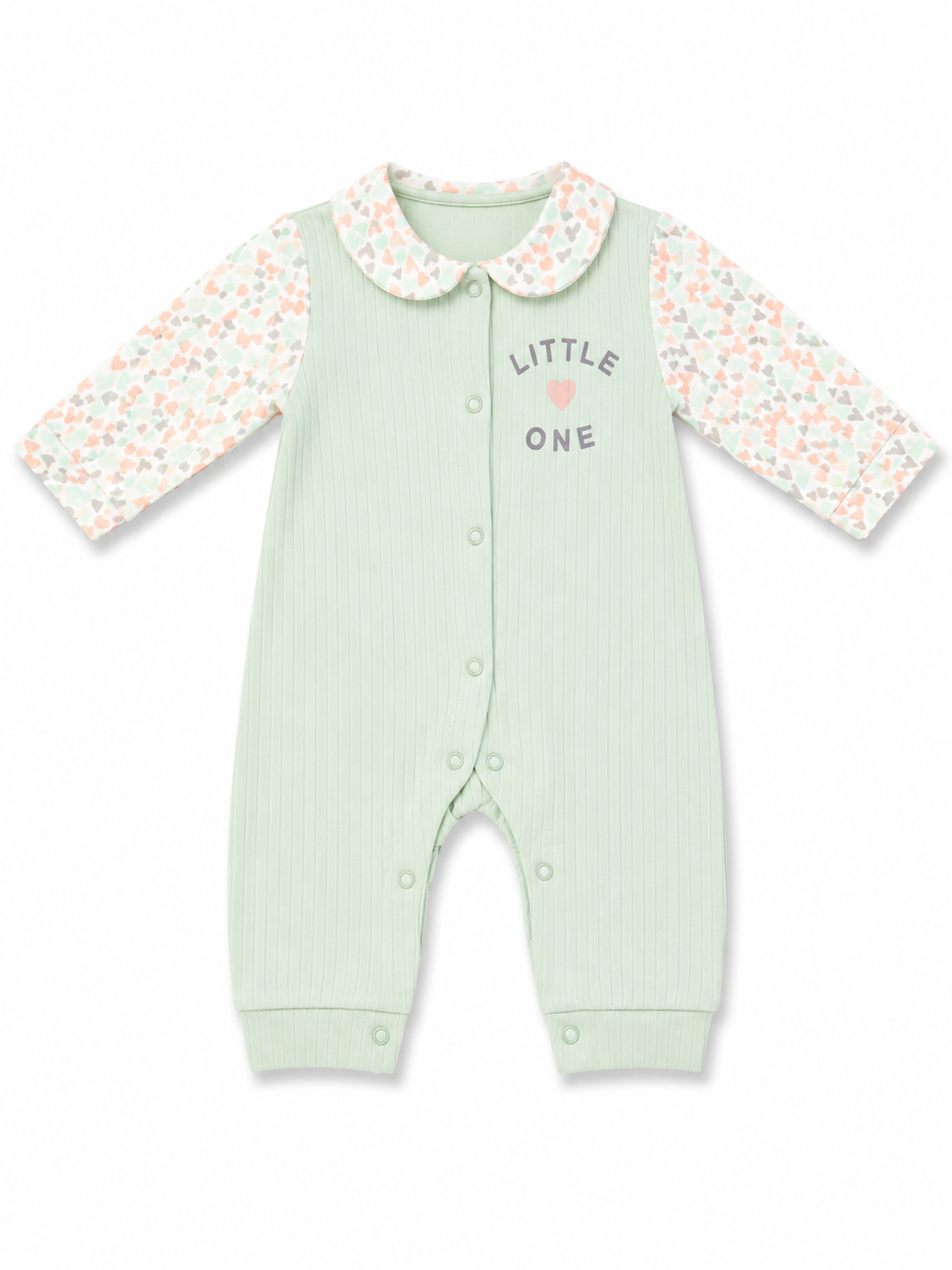 Mint Ribbed Little One Baby Romper