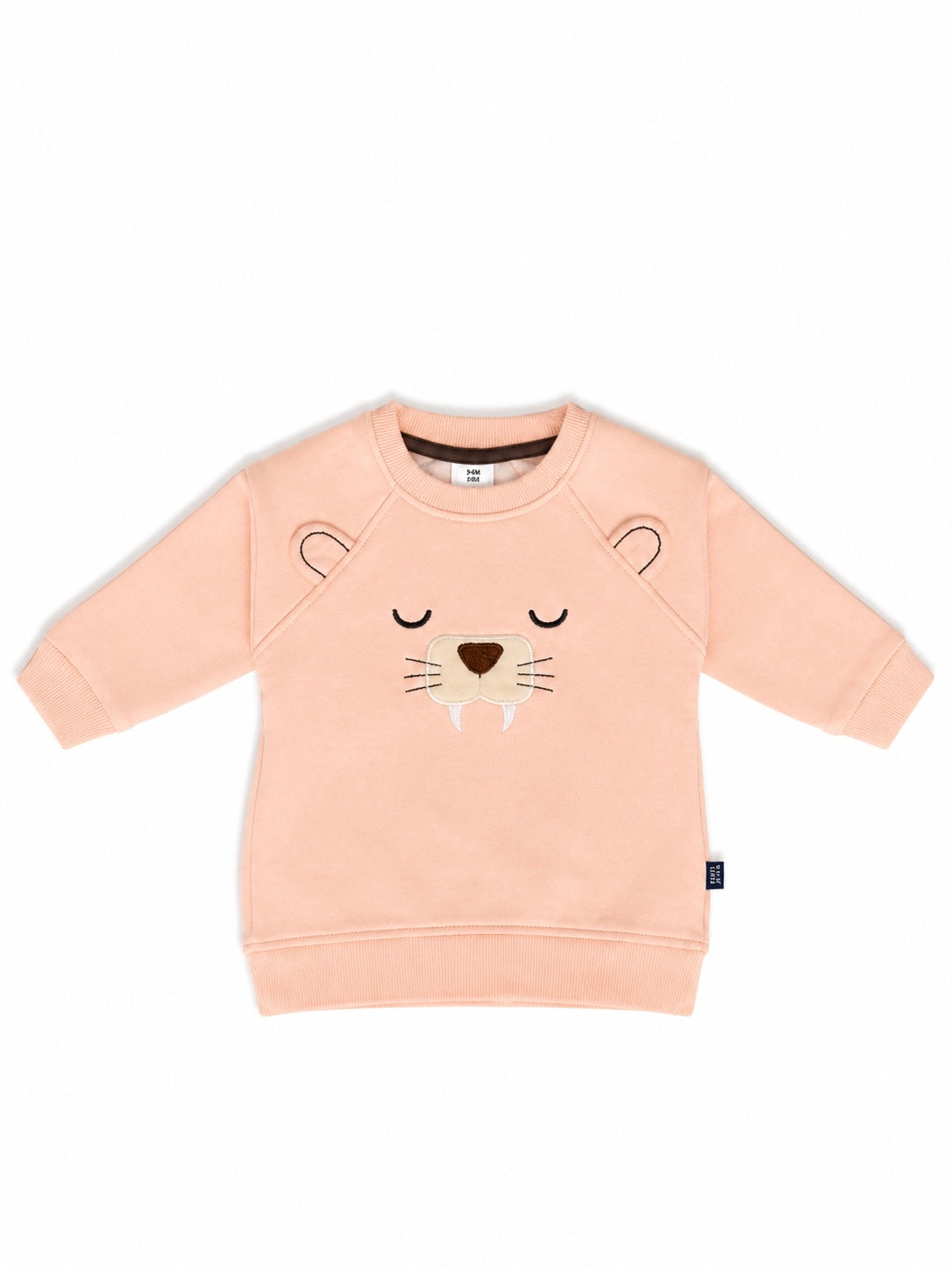 Peach Tiger Baby Sweatshirt & Jogger Set