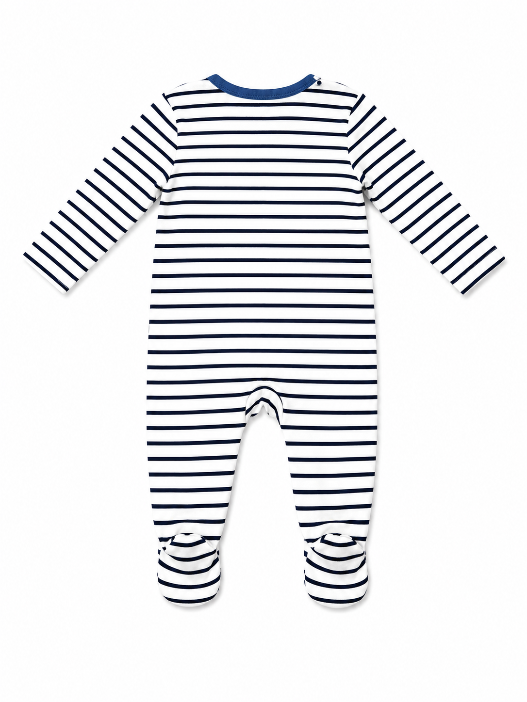 Mothercare 3-Pack Baby Boys Dinosaur Sleepsuits – Blue & Stripe