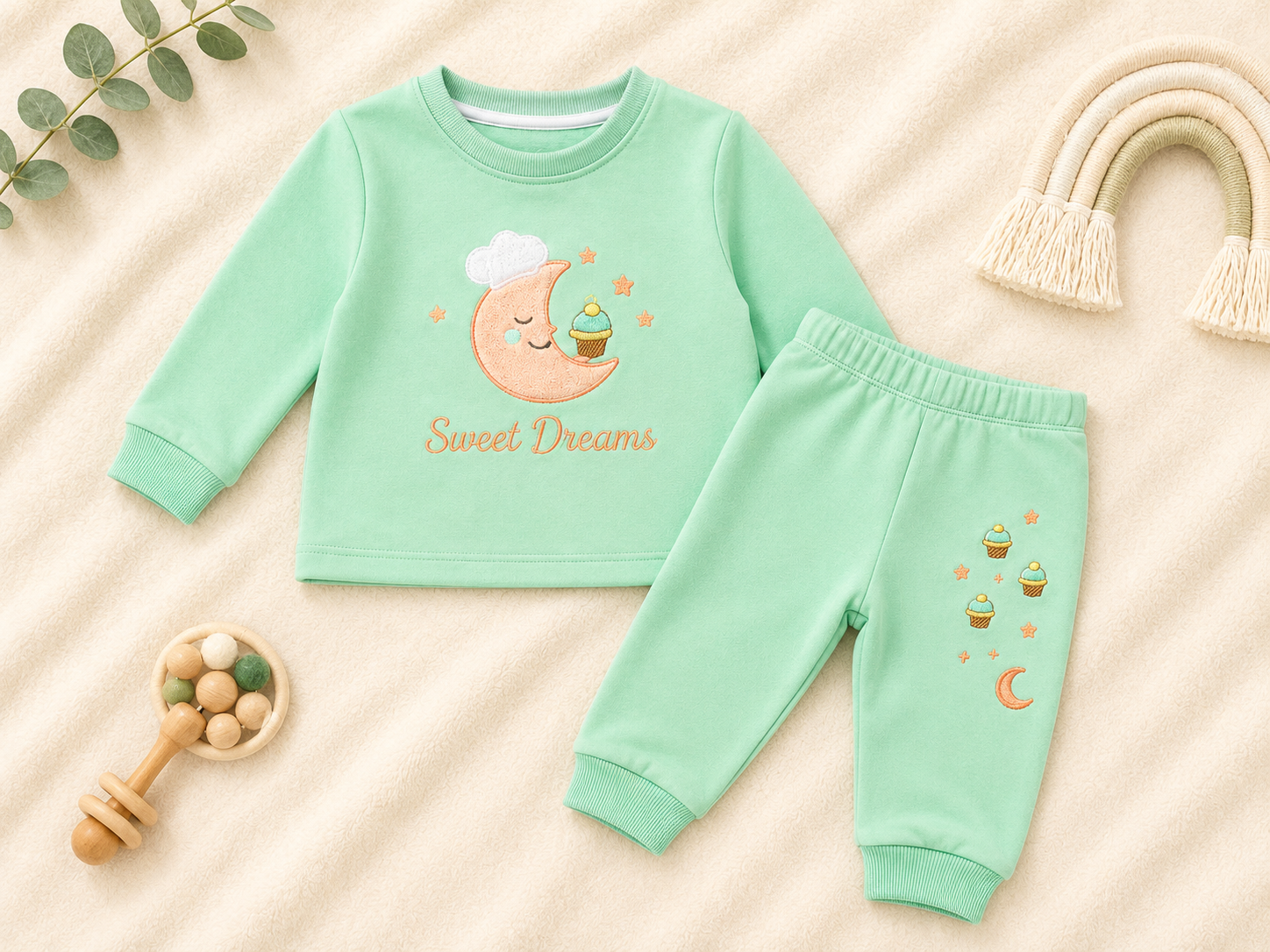 Mint Sweet Dreams Baby Sweatshirt & Jogger Set