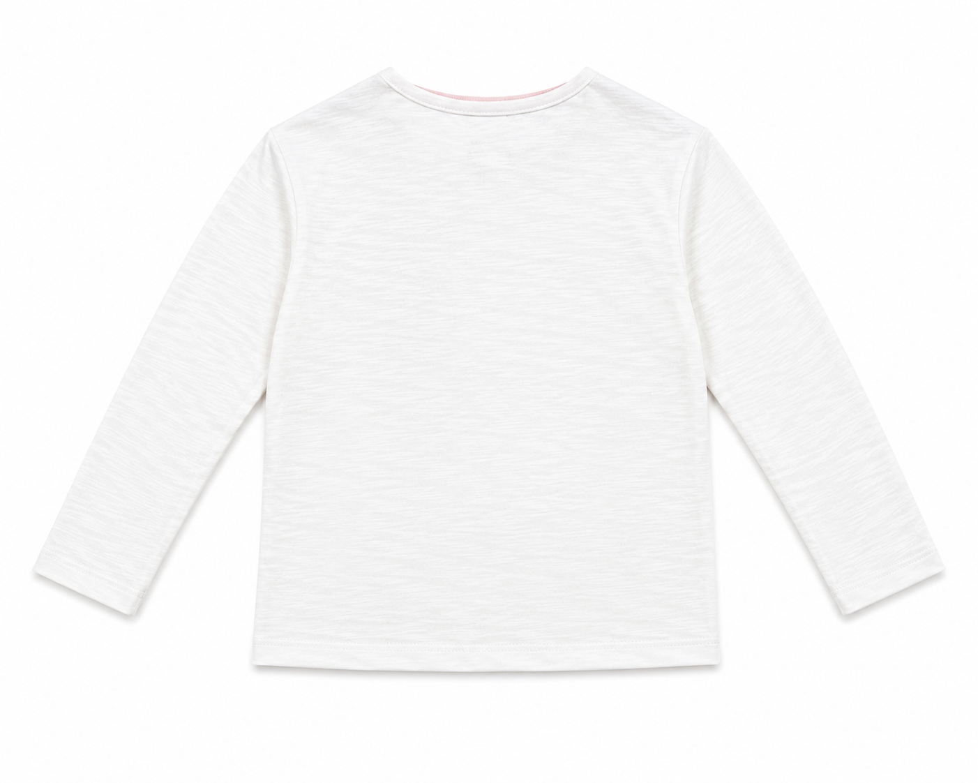 Mothercare Girls Long Sleeve Cat Appliqué T-Shirt – White