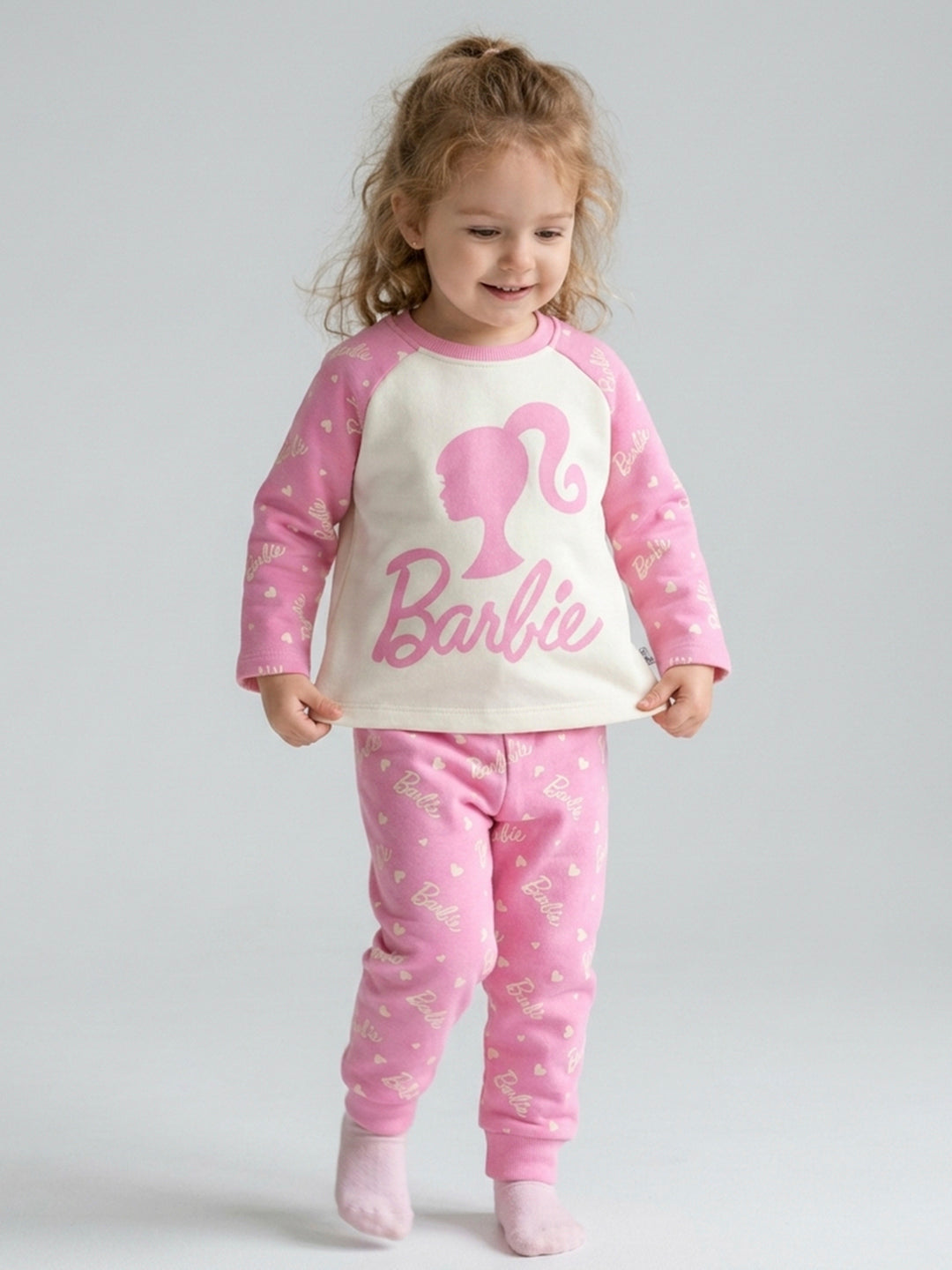 Barbie Pink Kids Fleece Set