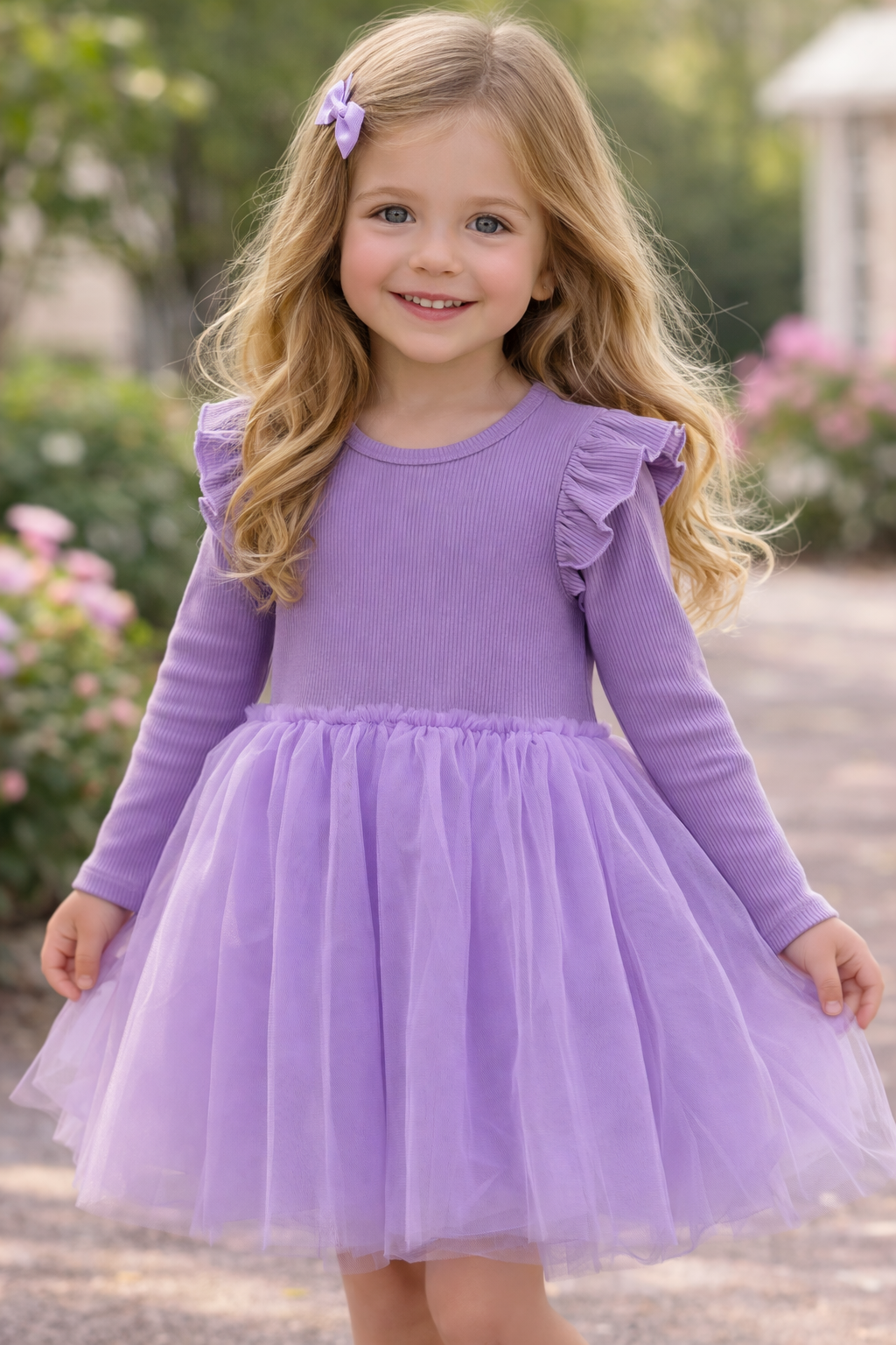 Elegant Lavender Tulle Dress