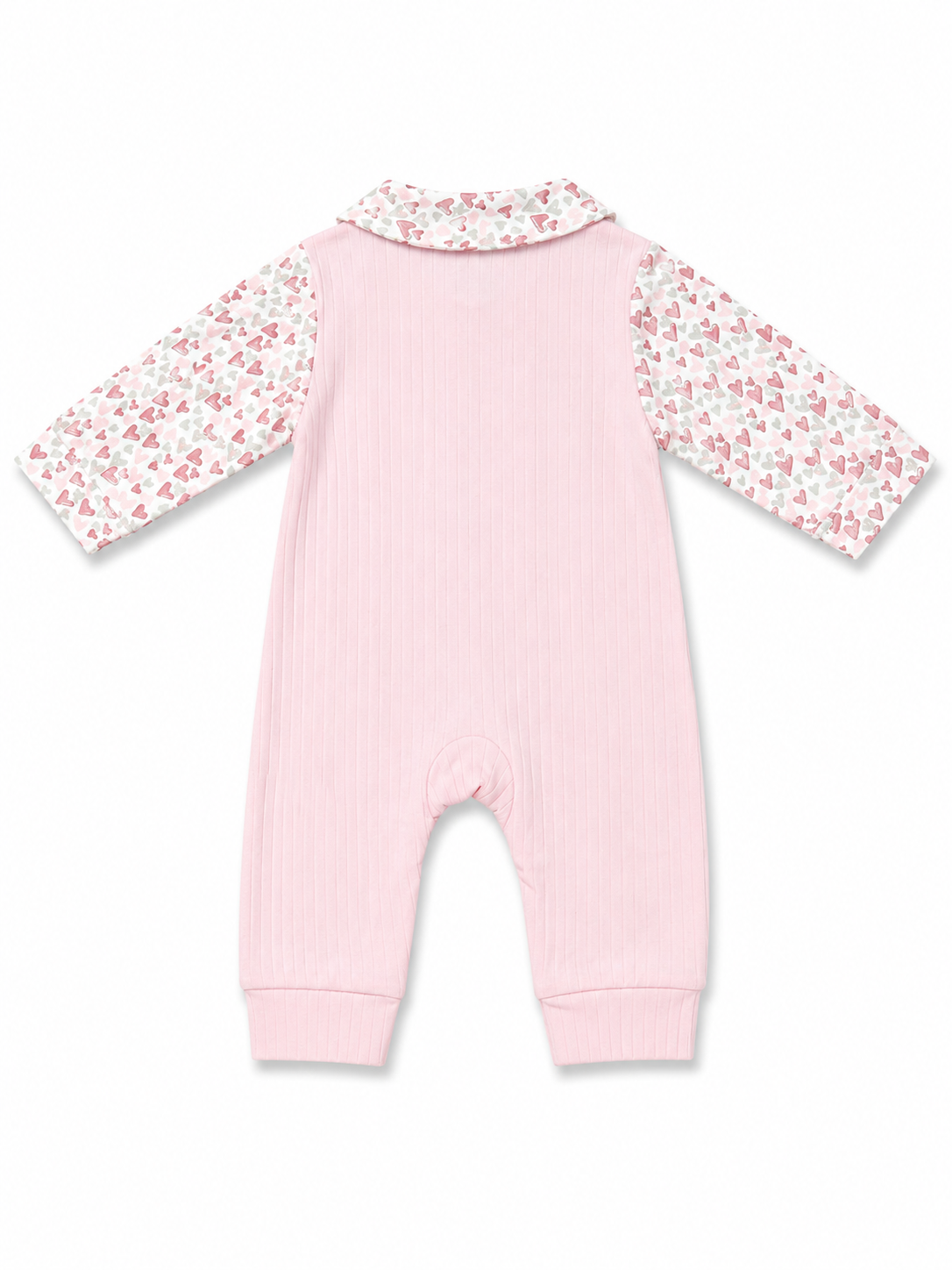 Pink Ribbed Little One Baby Rompe