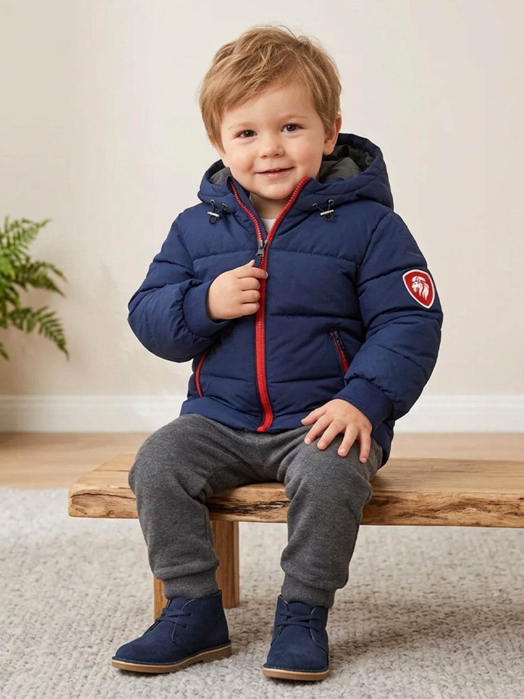 Boys Navy Puffer Jacket