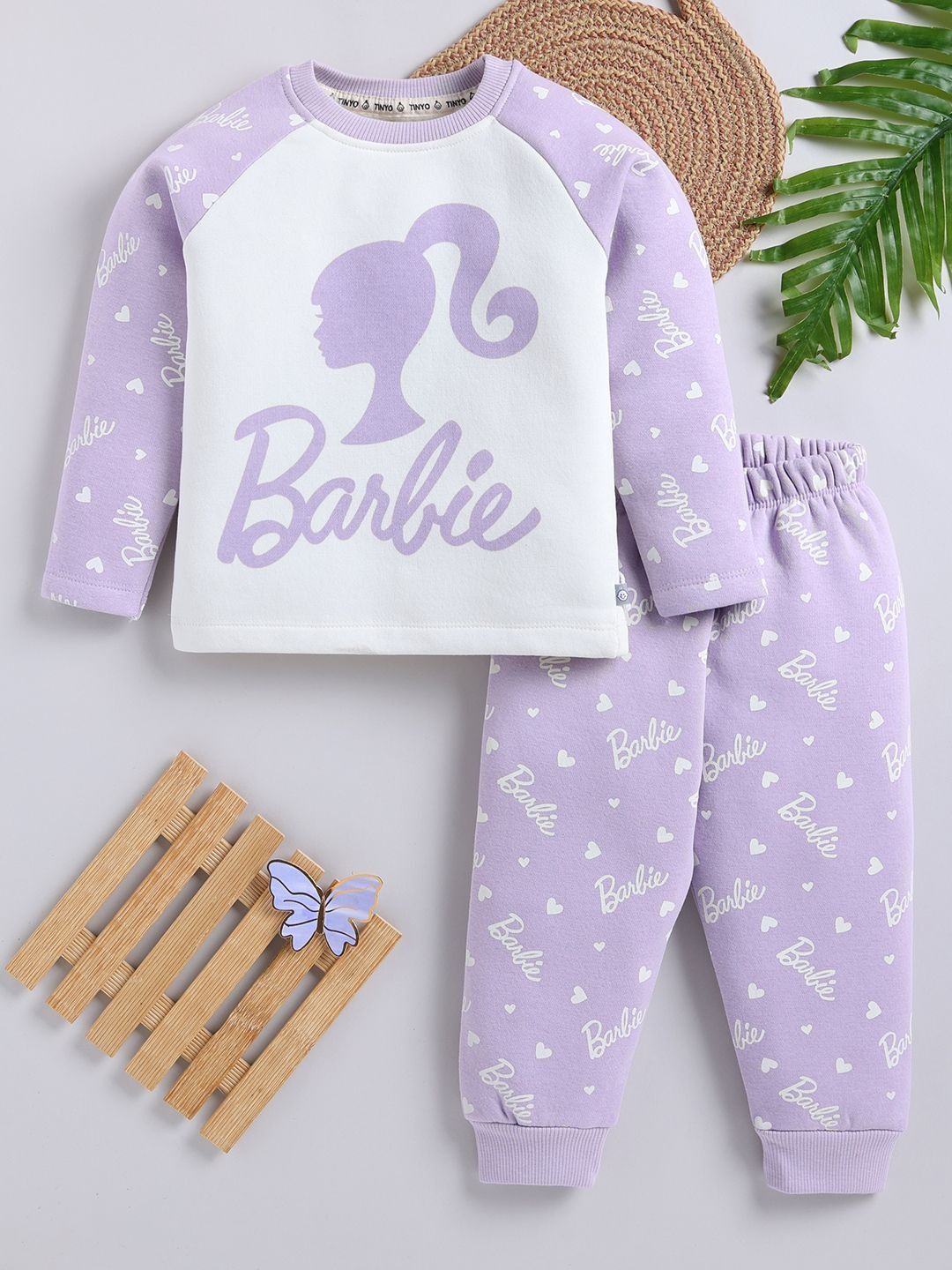 Barbie Lavender Kids Fleece Set
