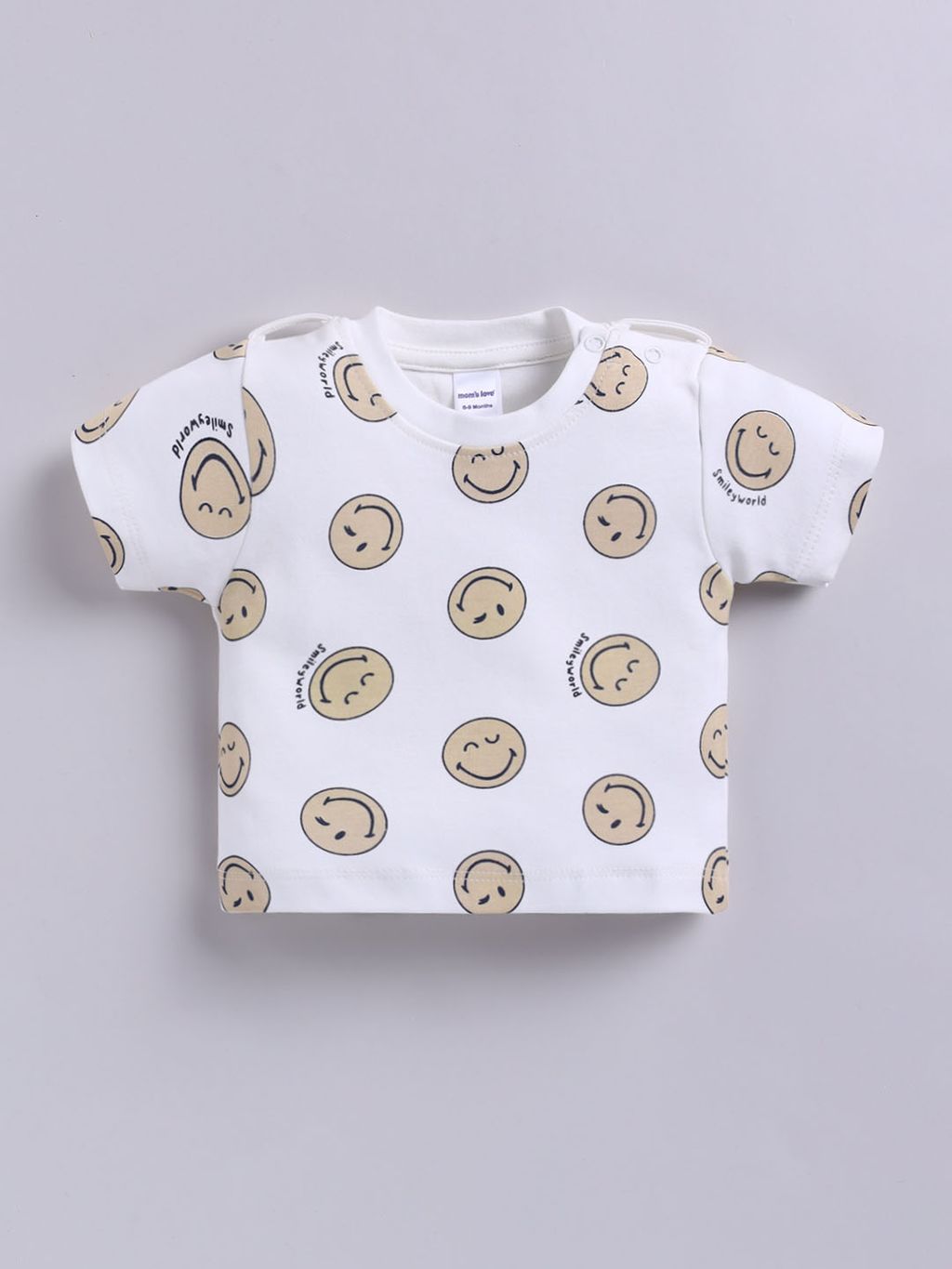 Big Smiles Baby Dungaree Set (Orange & Blue)