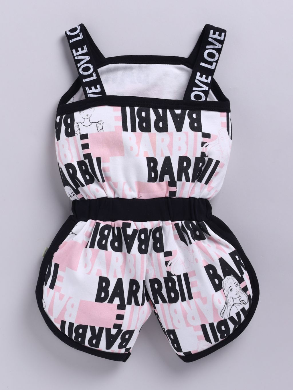 Trendy Black Baby Girl Romper